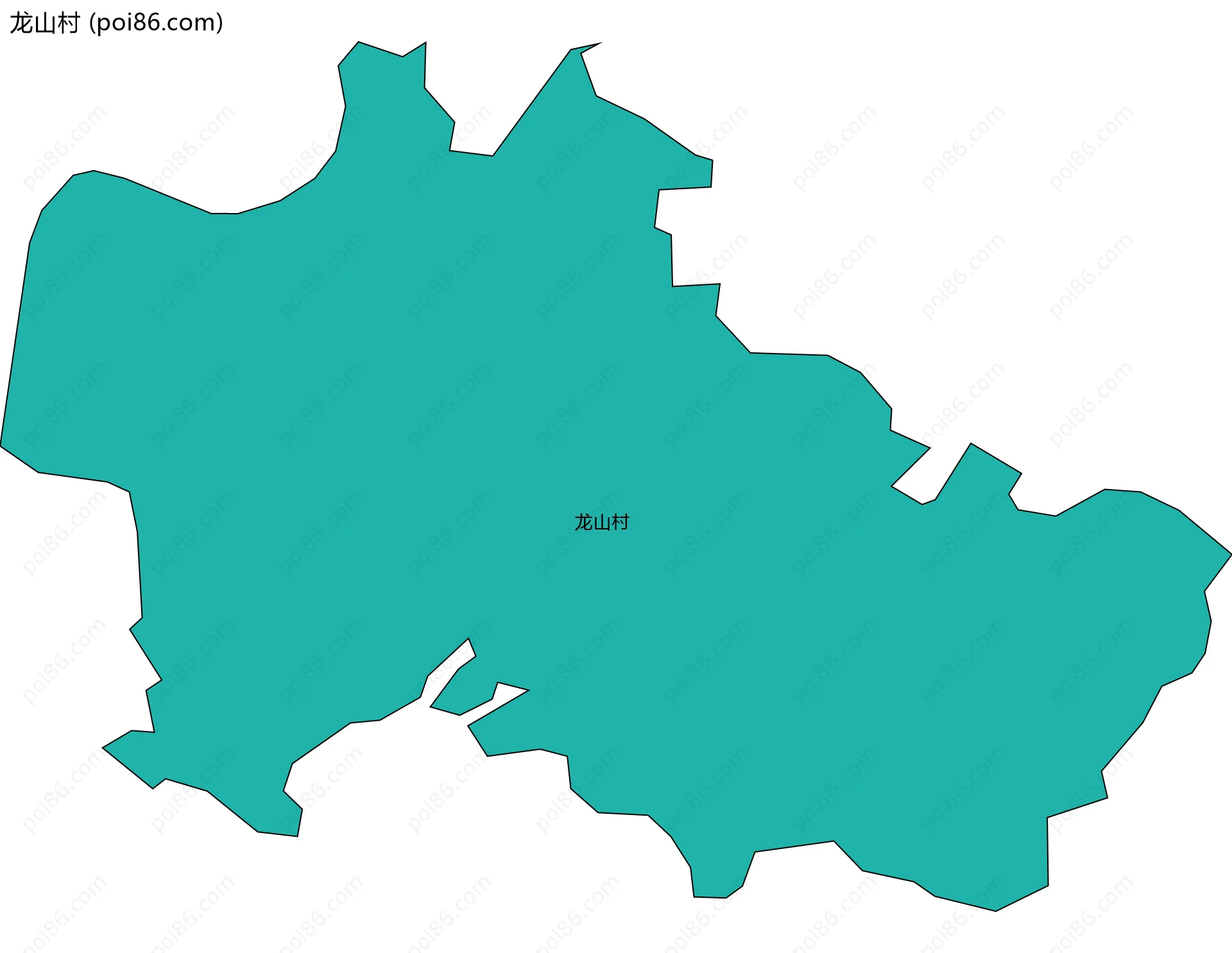 龙山村边界地图