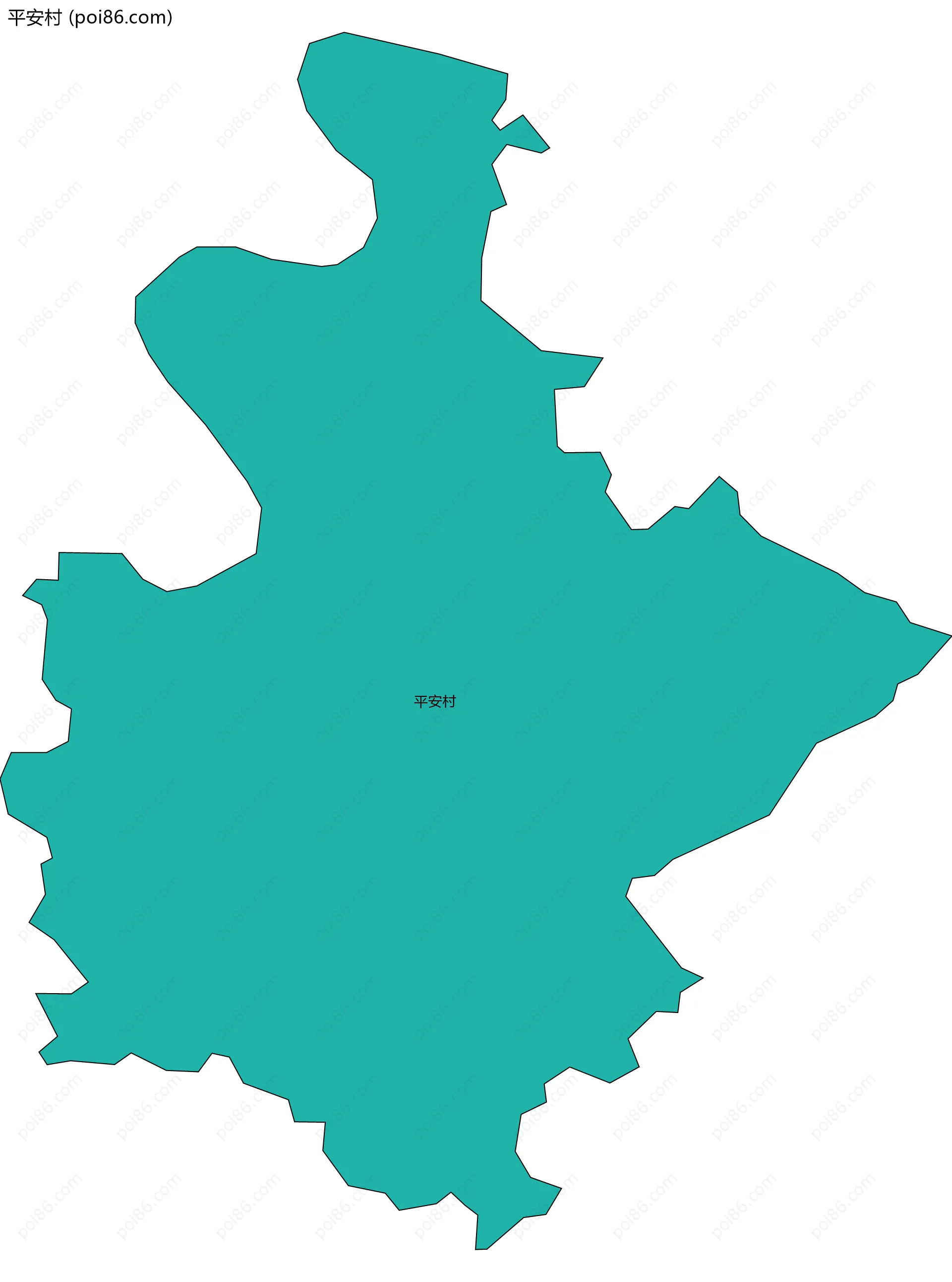 平安村边界地图