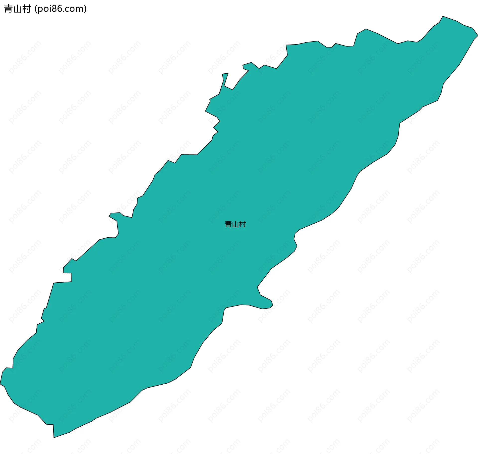 青山村边界地图