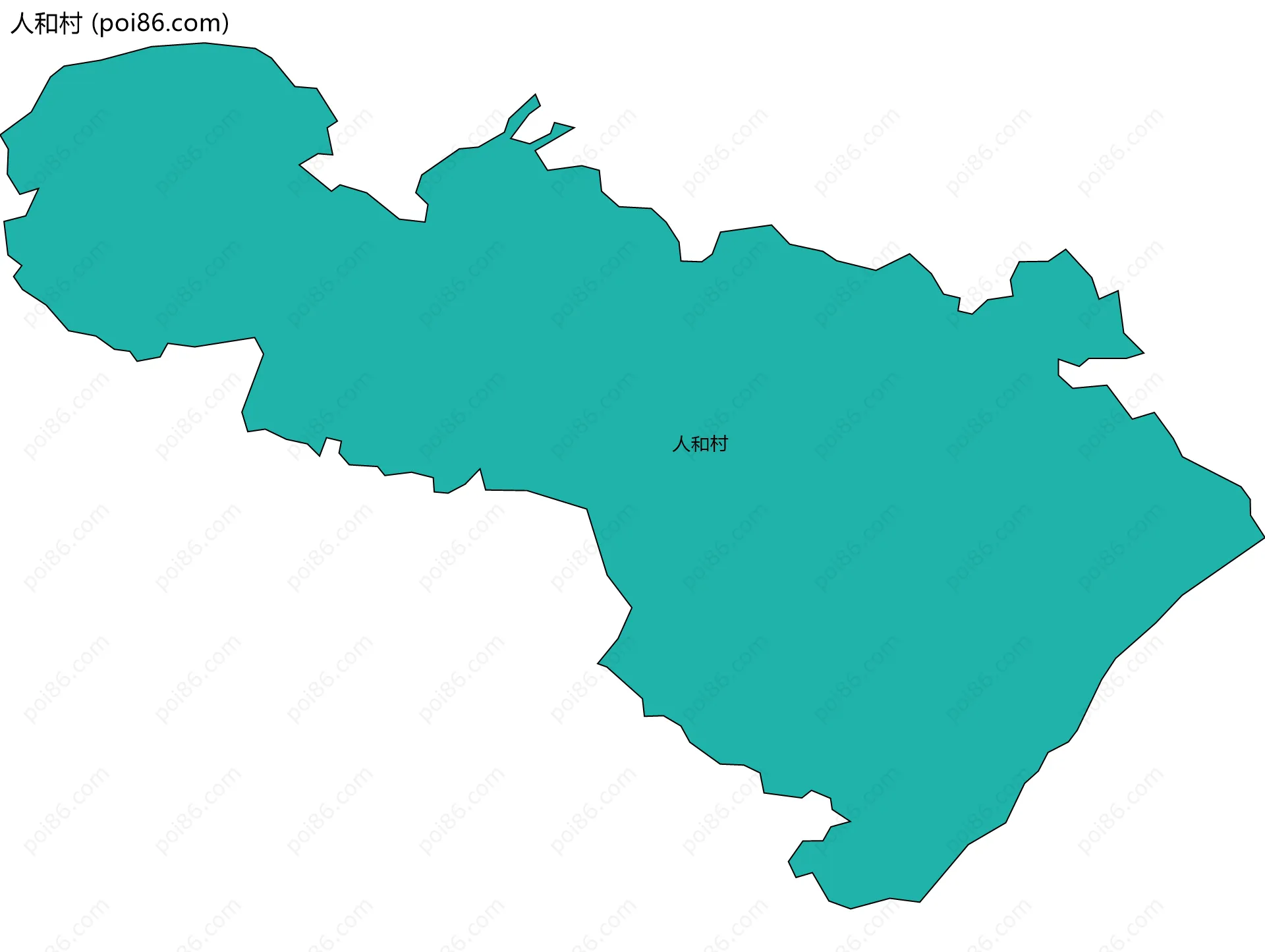 人和村边界地图