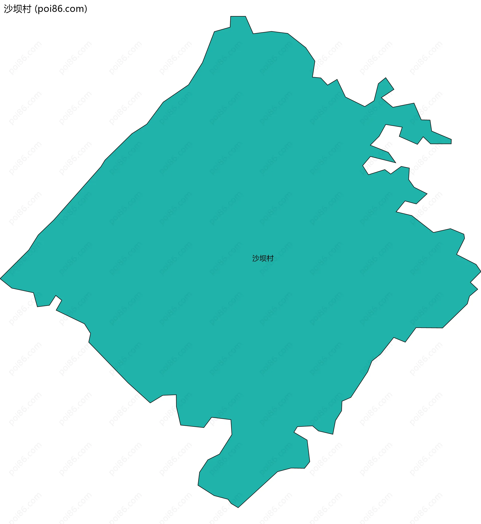 沙坝村边界地图