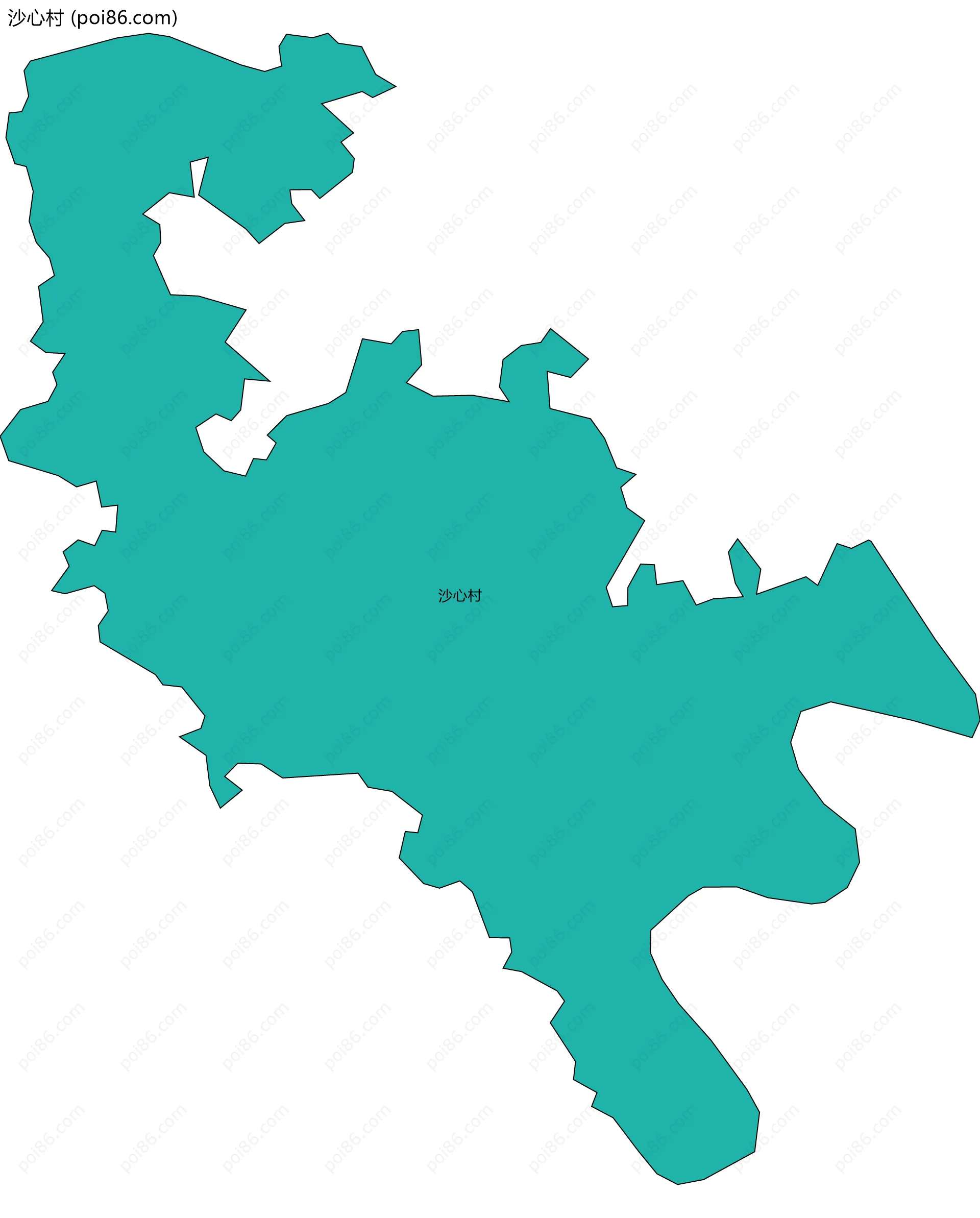 沙心村边界地图