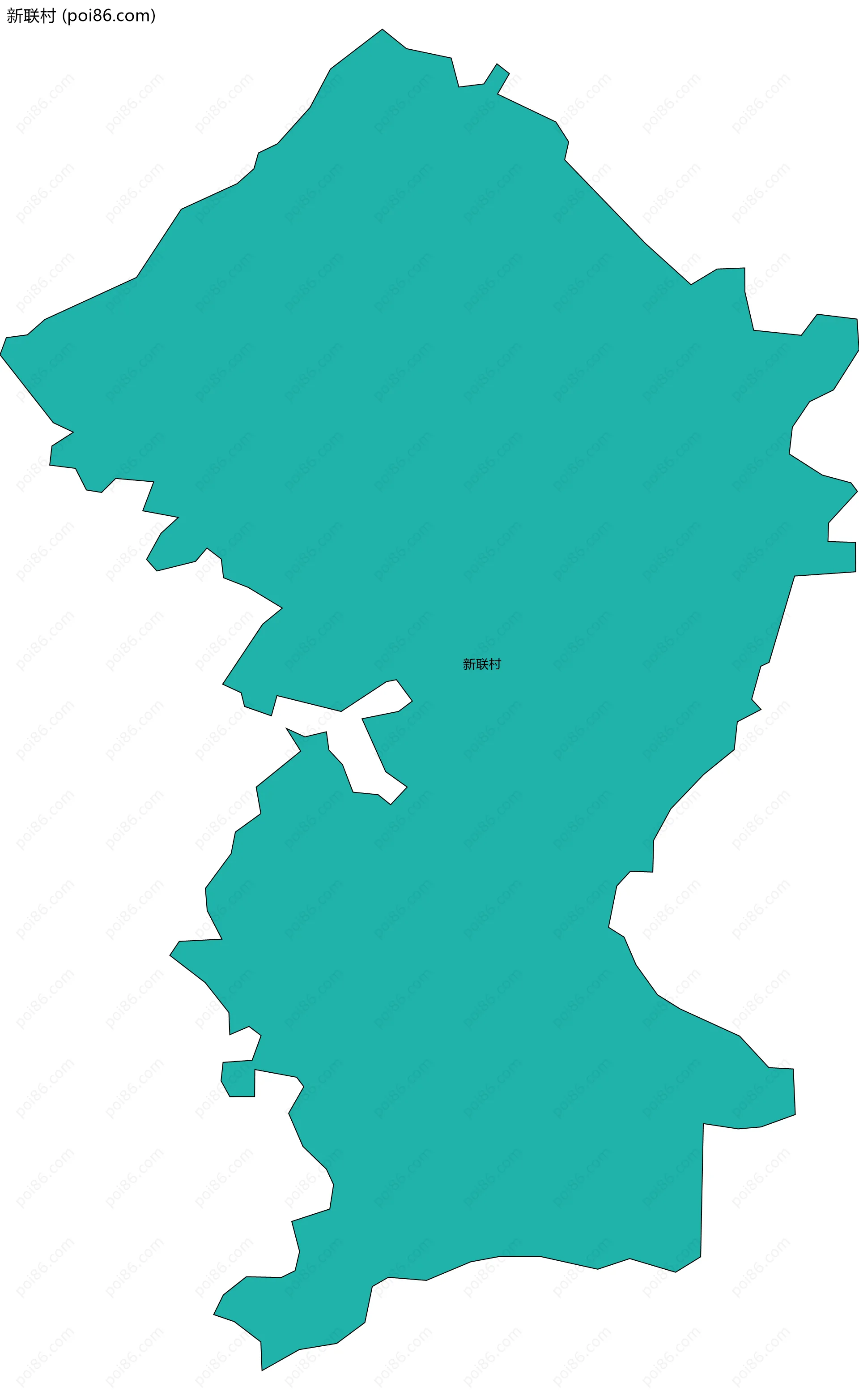 新联村边界地图