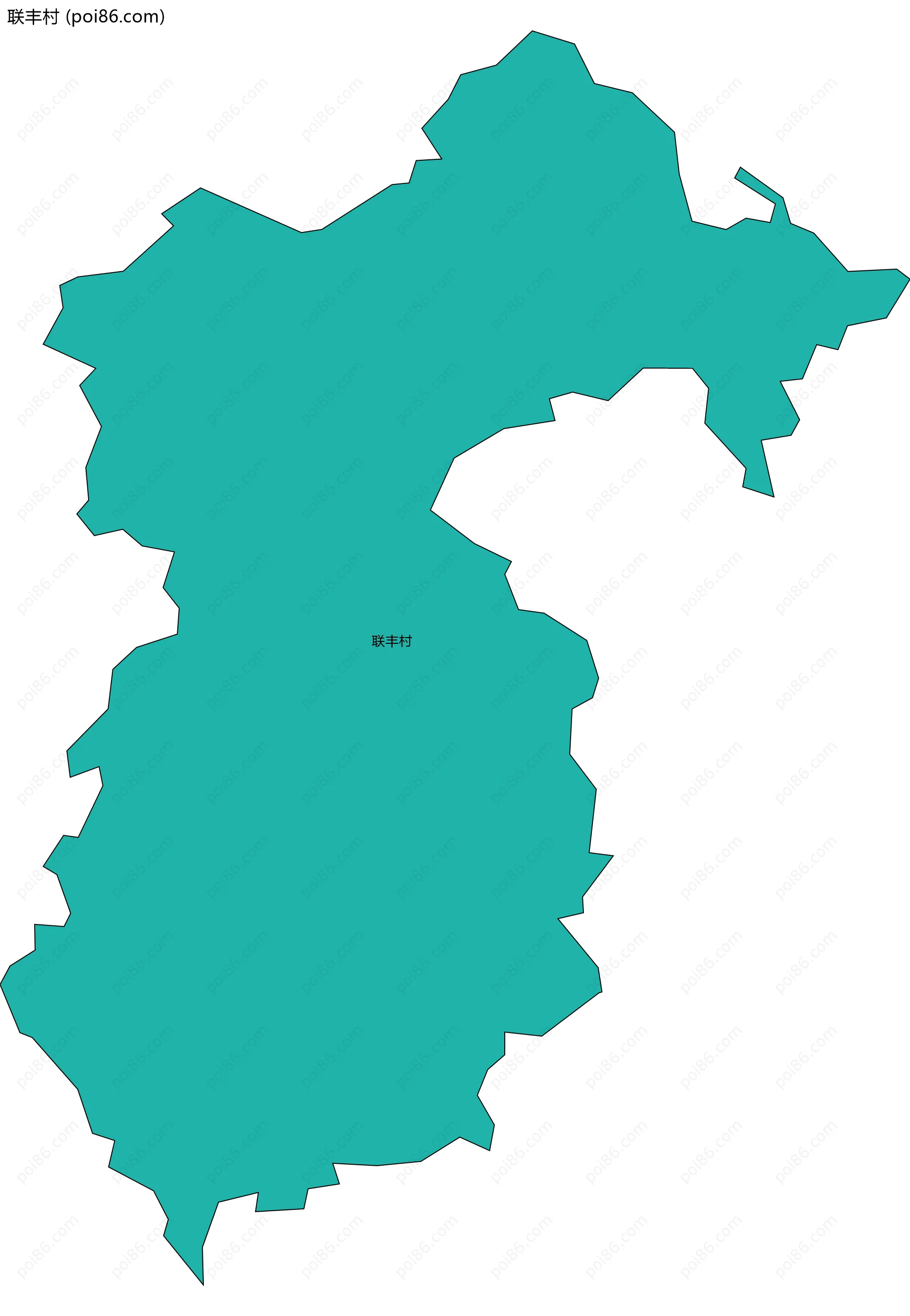 联丰村边界地图