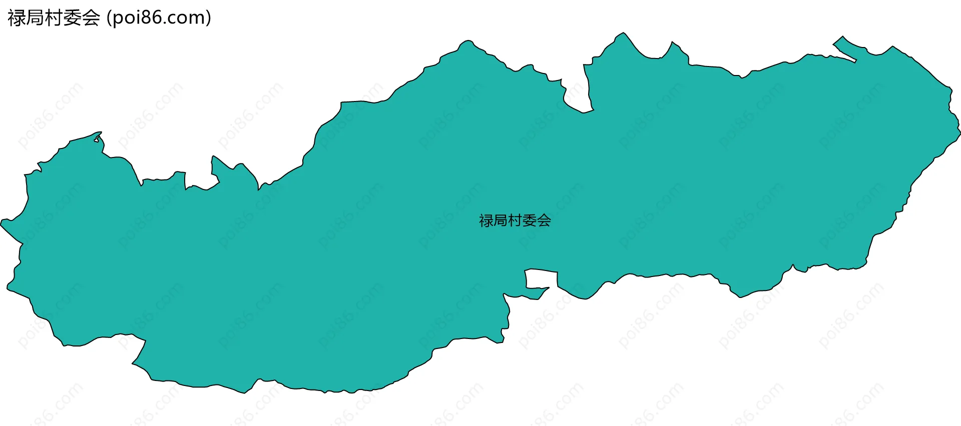 禄局村委会边界地图