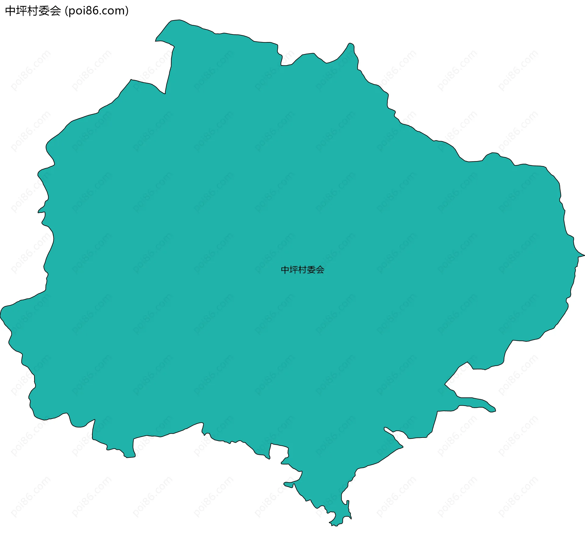 中坪村委会边界地图