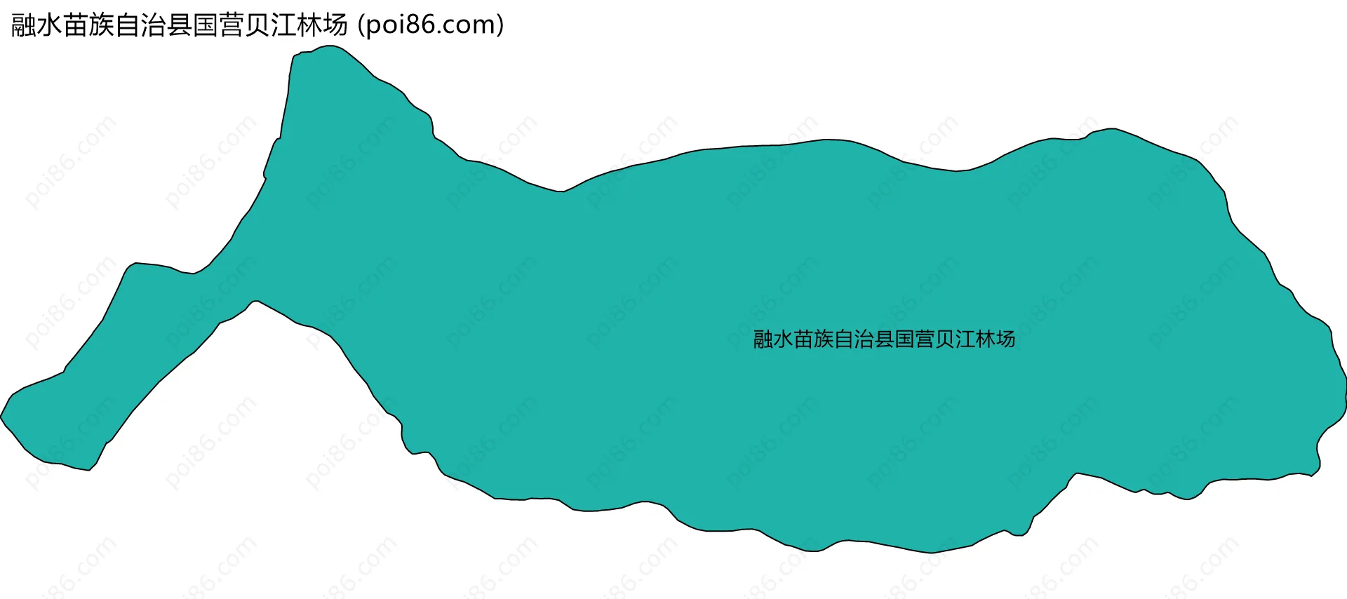 融水苗族自治县国营贝江林场边界地图