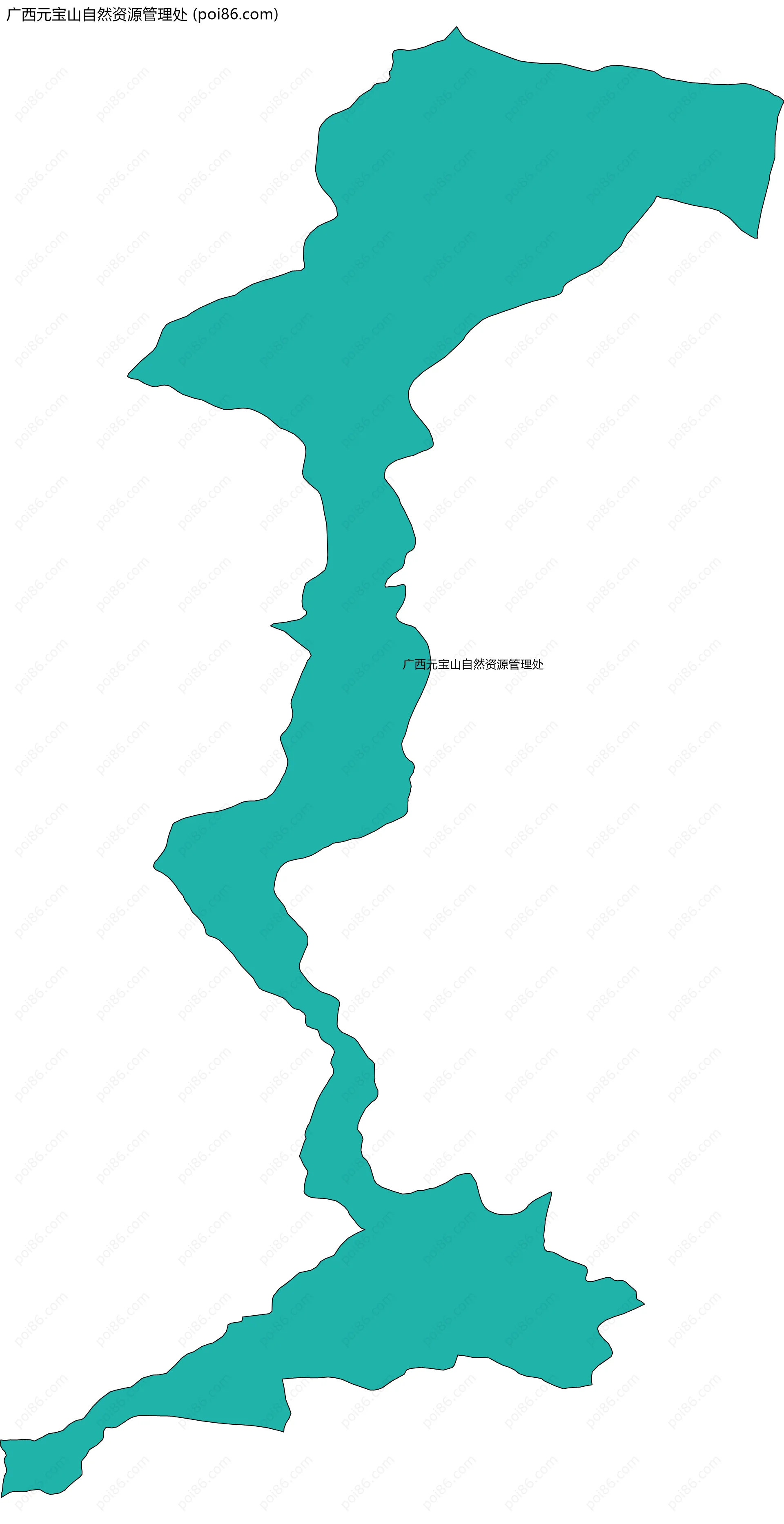 广西元宝山自然资源管理处边界地图