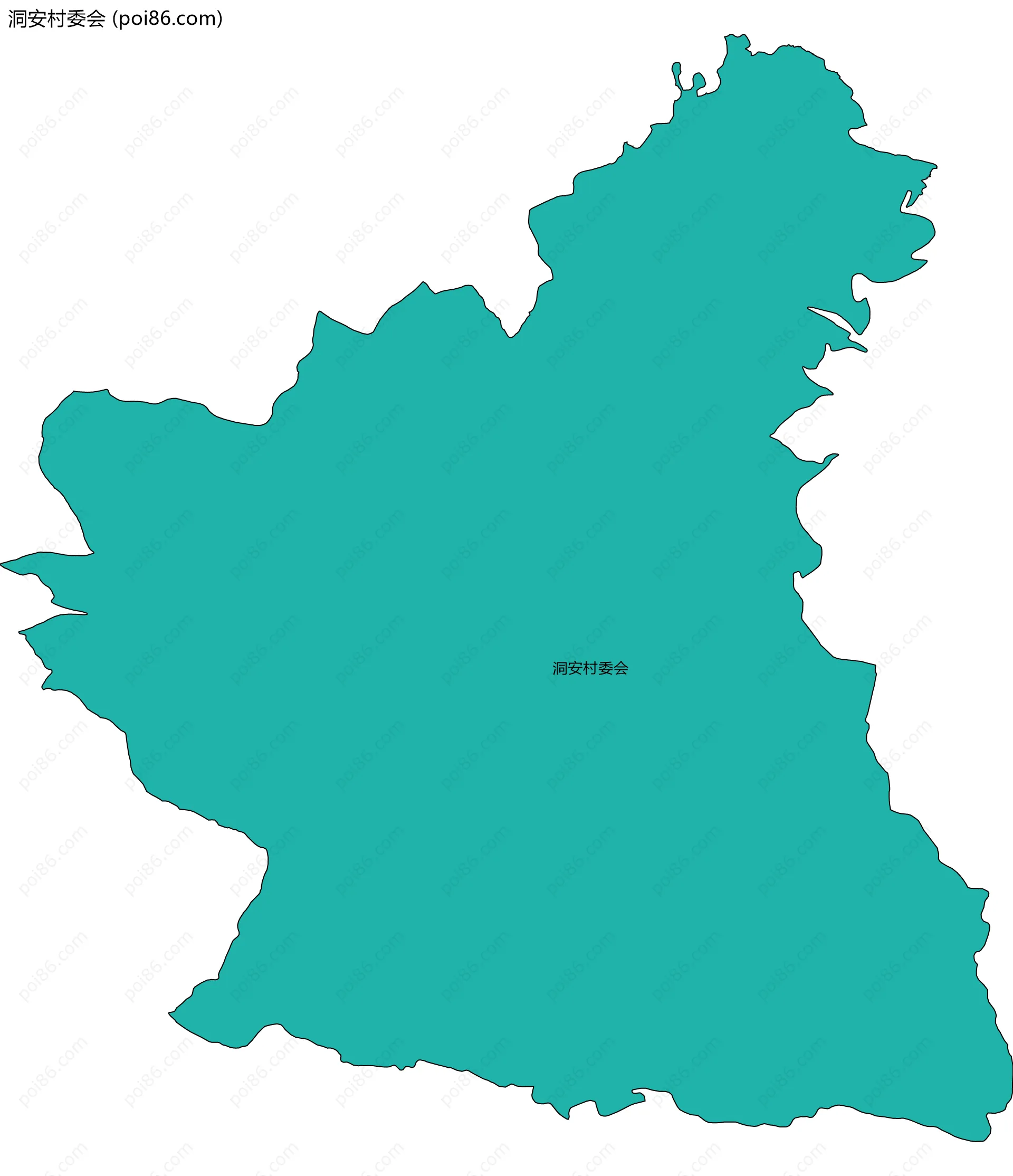 洞安村委会边界地图