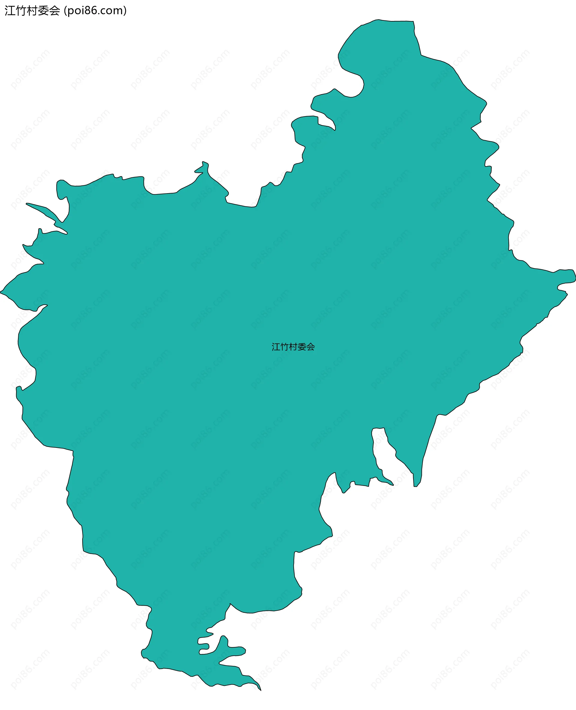 江竹村委会边界地图