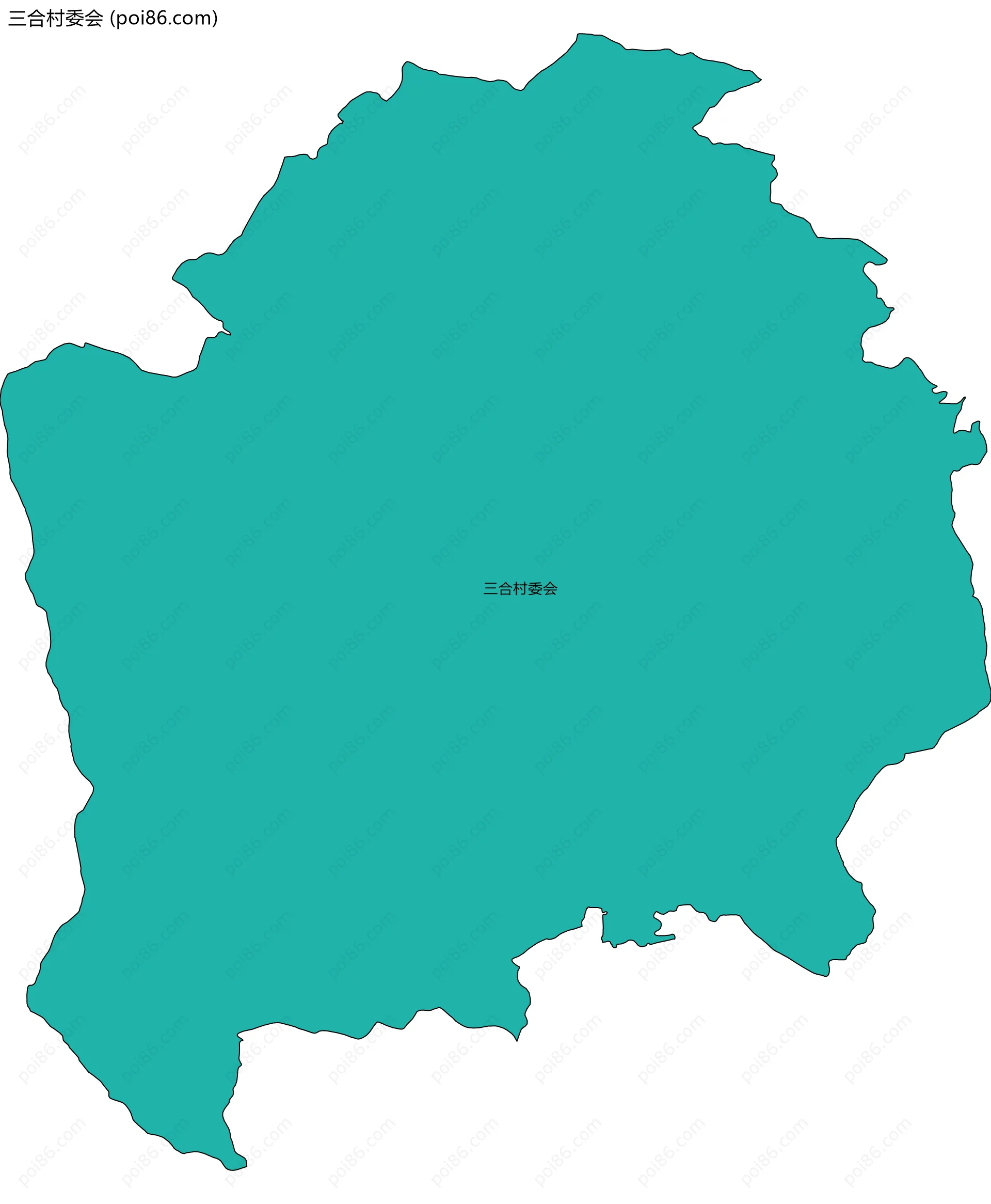 三合村委会边界地图