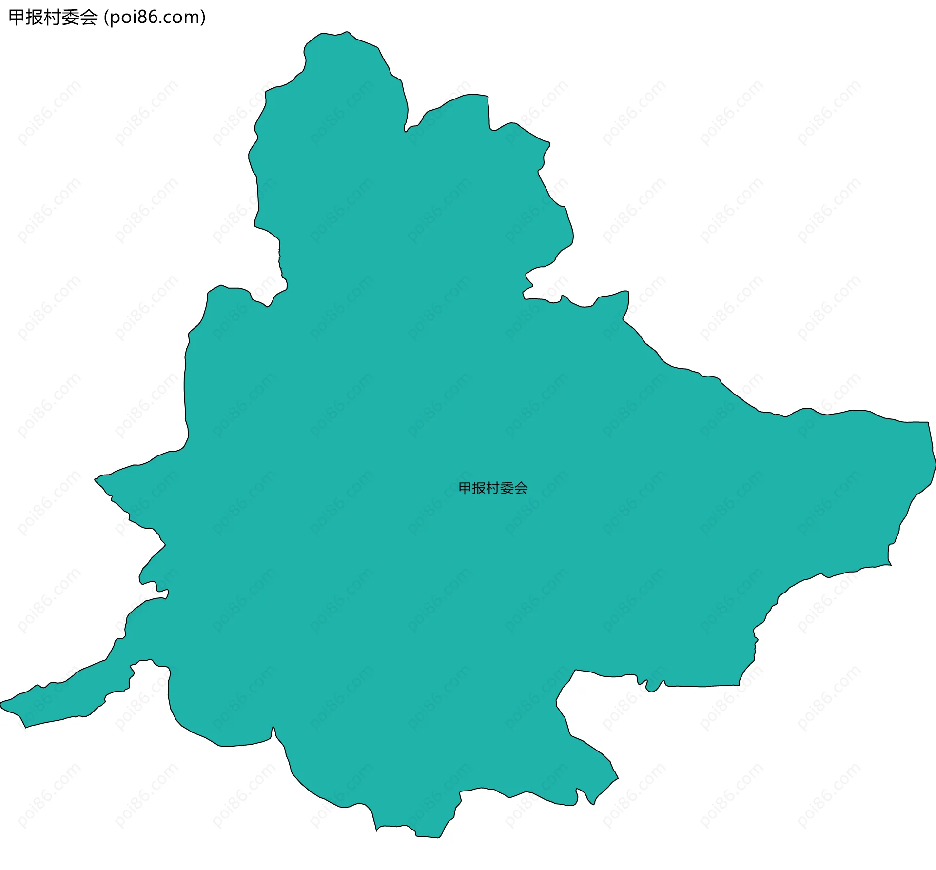 甲报村委会边界地图
