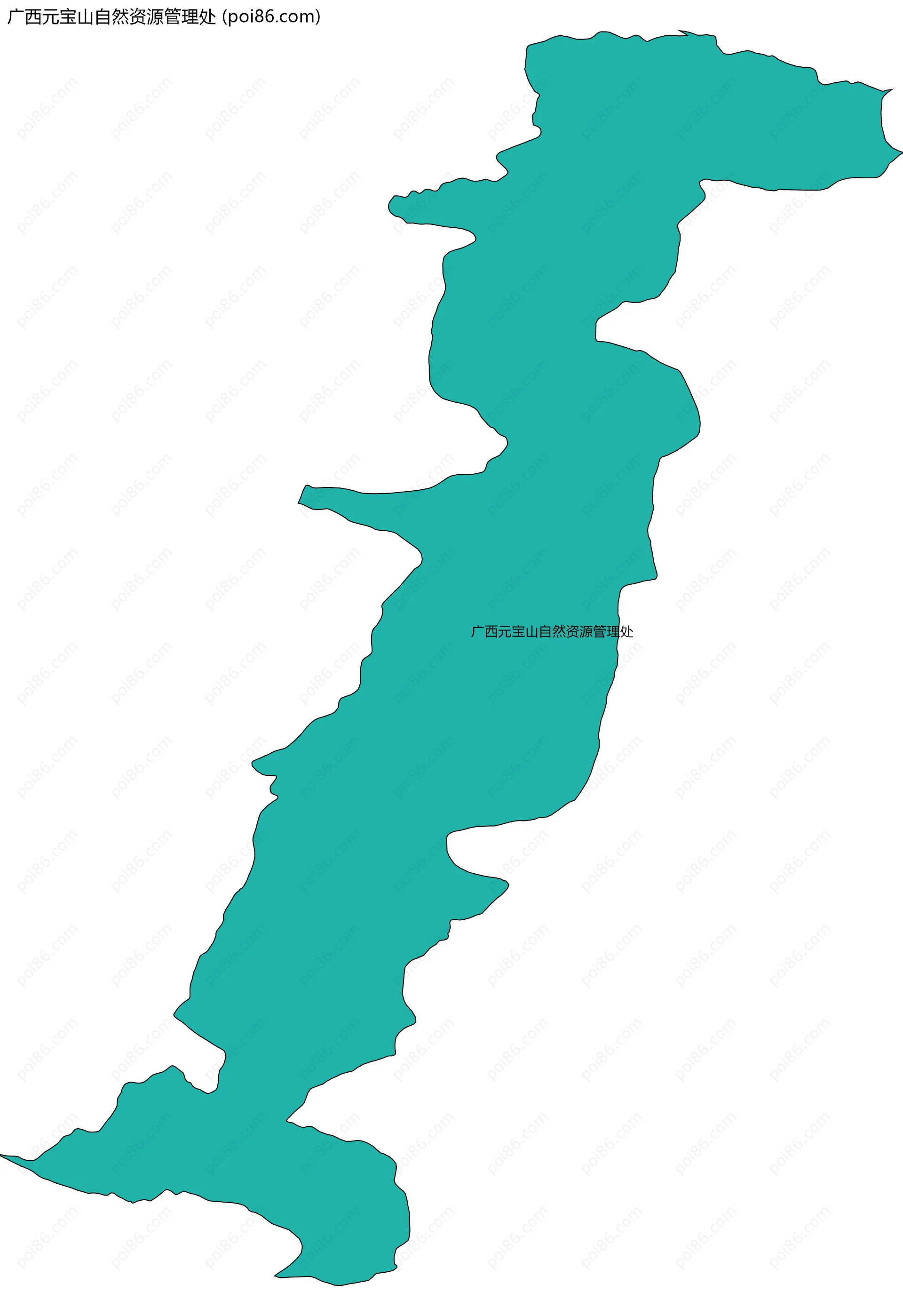 广西元宝山自然资源管理处边界地图