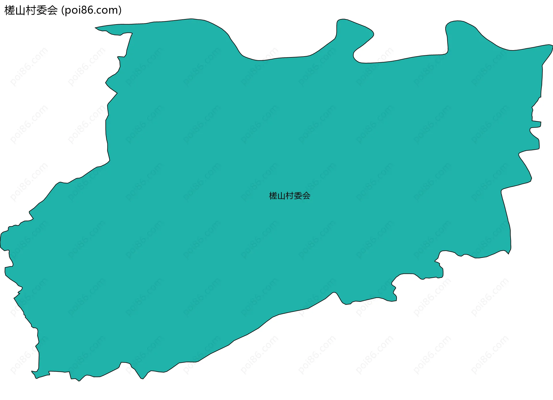 槎山村委会边界地图