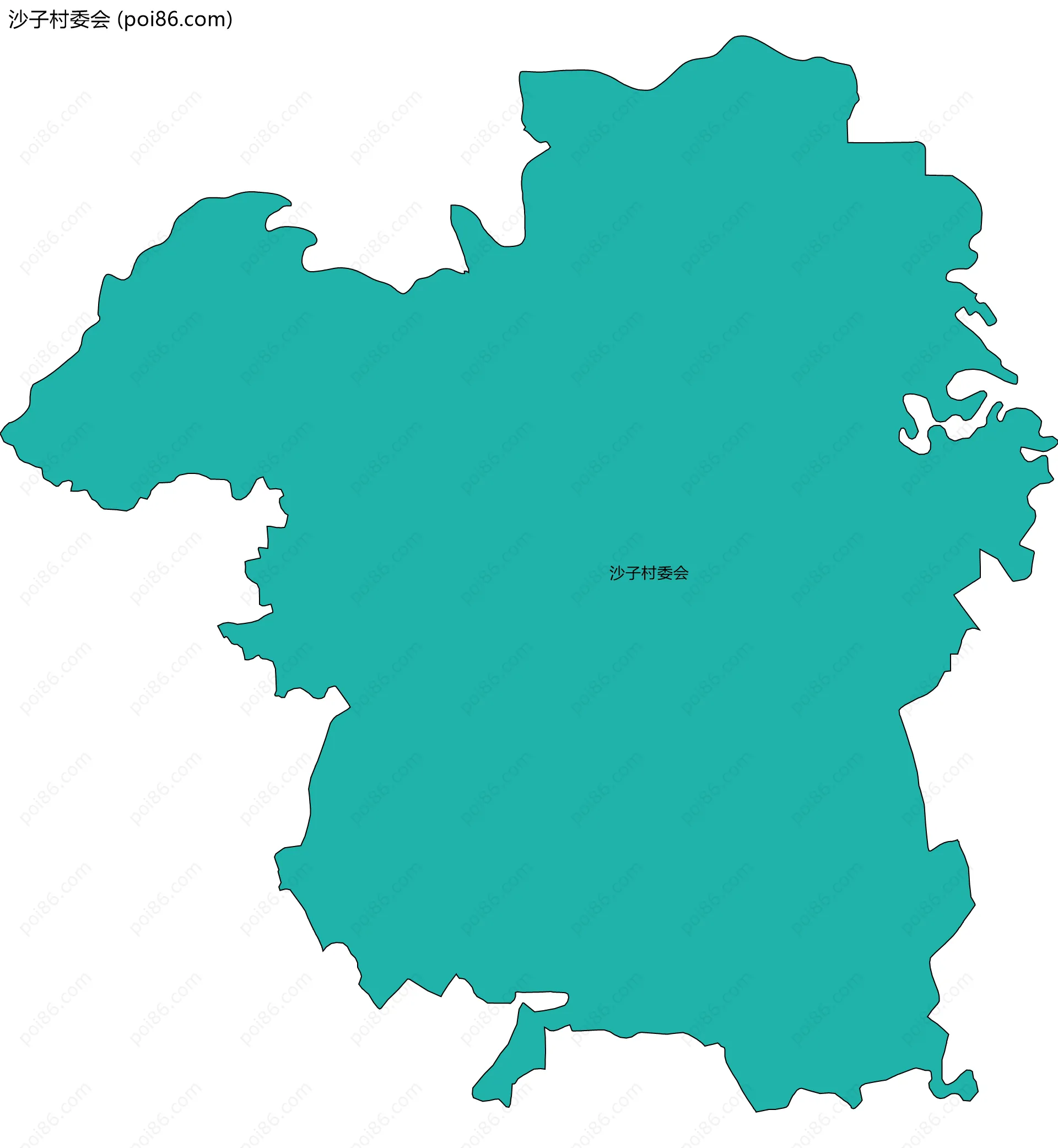 沙子村委会边界地图