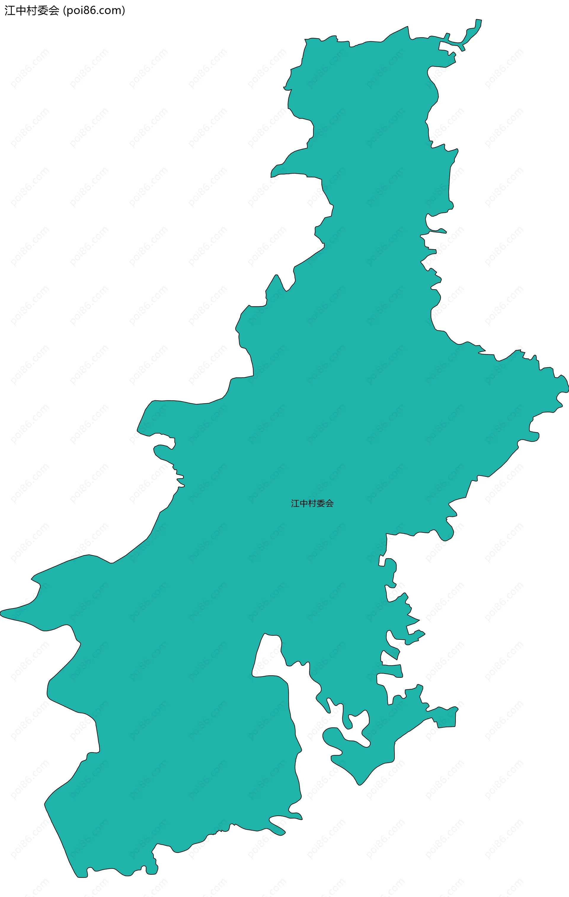 江中村委会边界地图