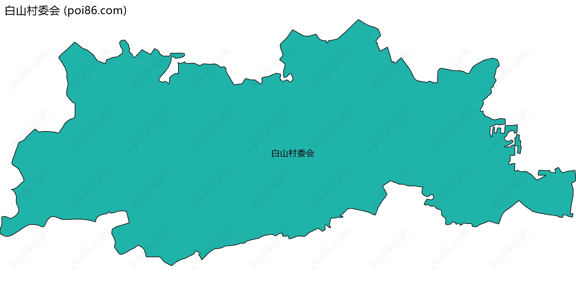 白山村委会边界地图