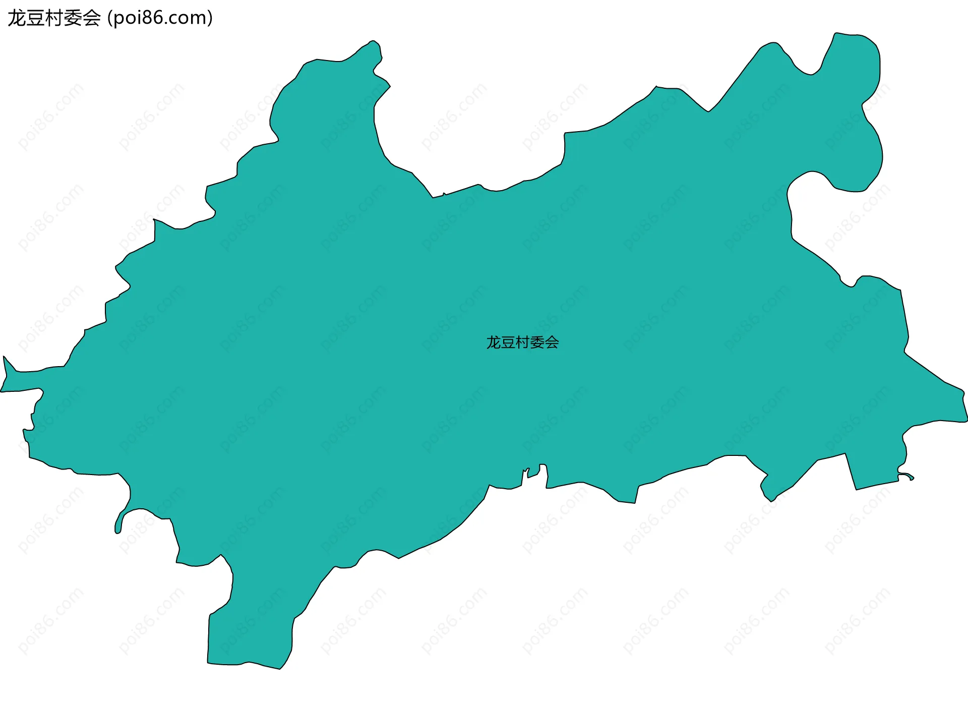 龙豆村委会边界地图
