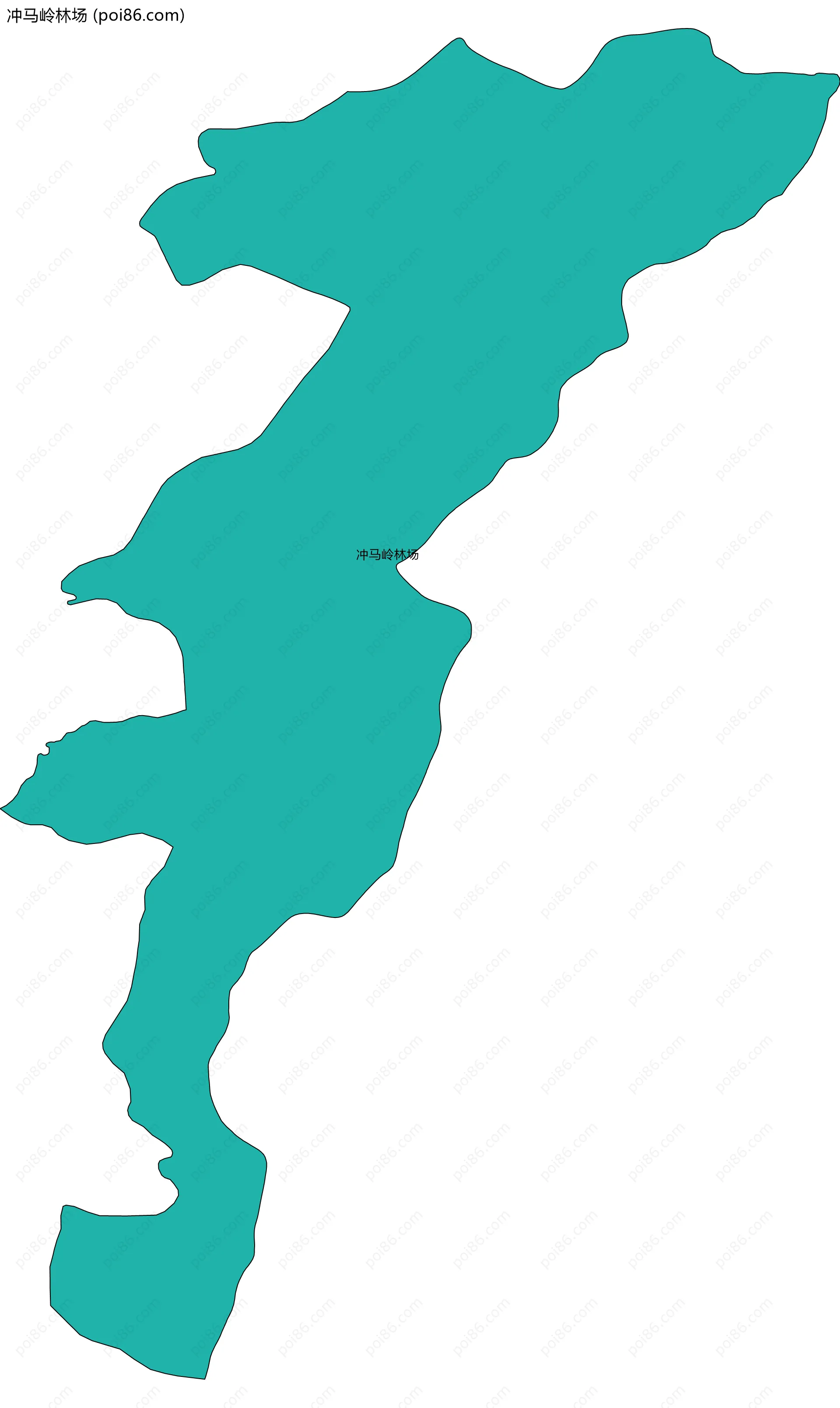 冲马岭林场边界地图