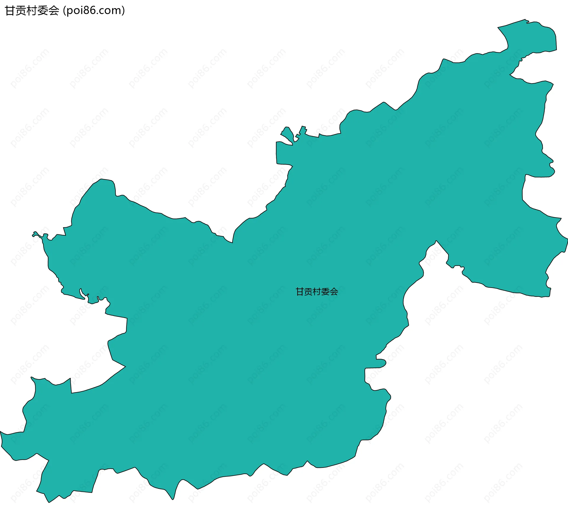 甘贡村委会边界地图