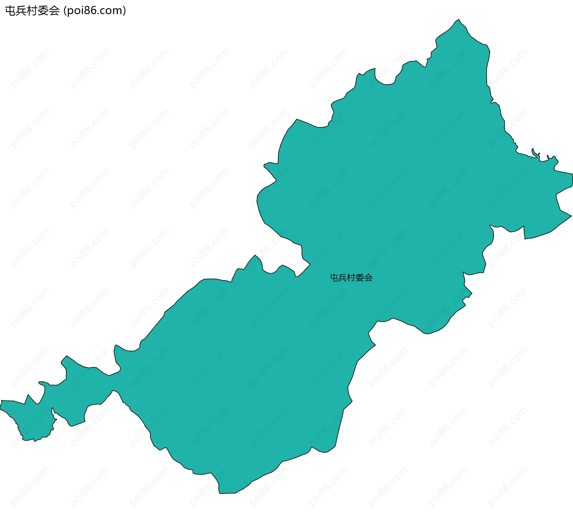 屯兵村委会边界地图