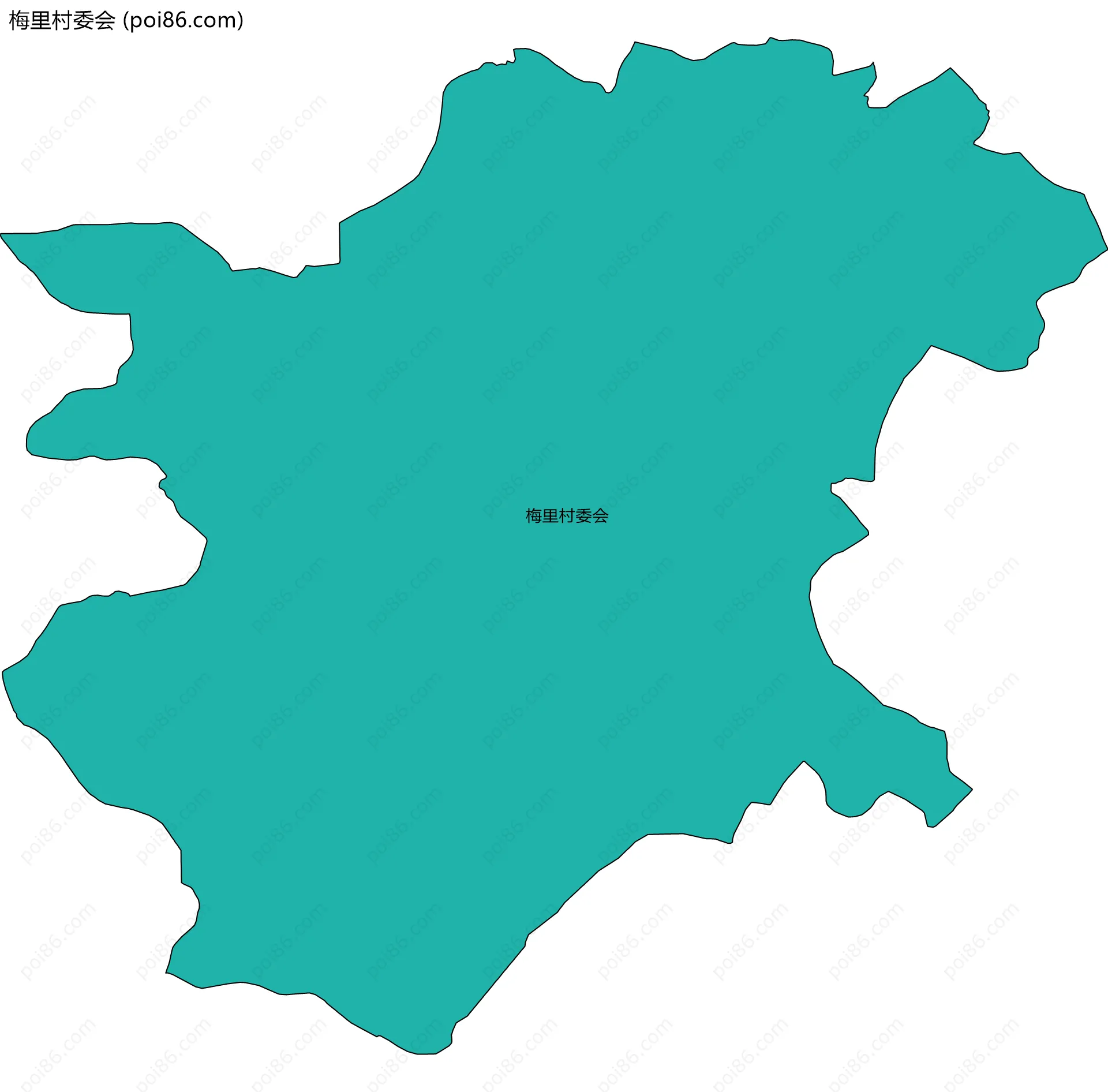 梅里村委会边界地图