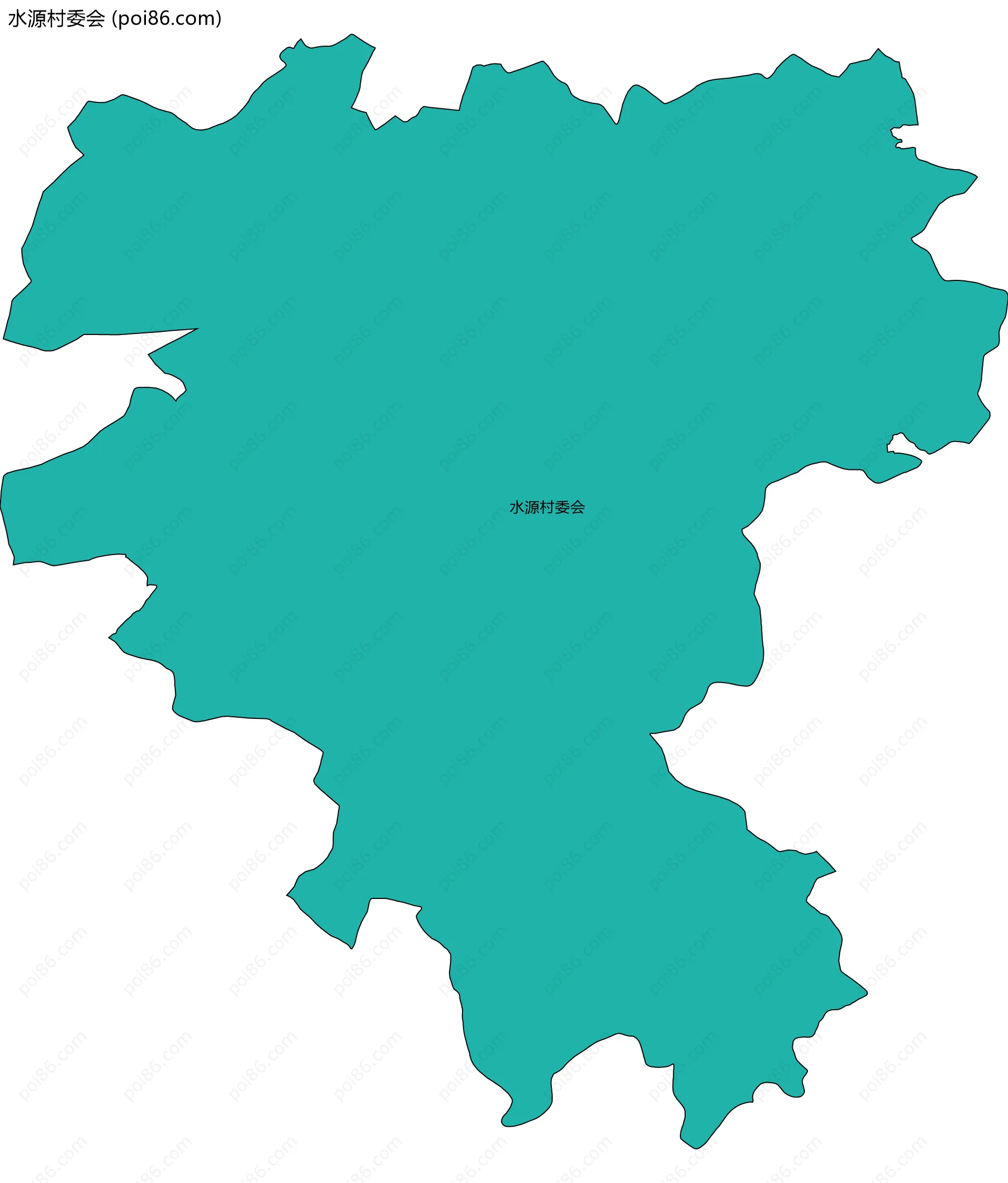 水源村委会边界地图