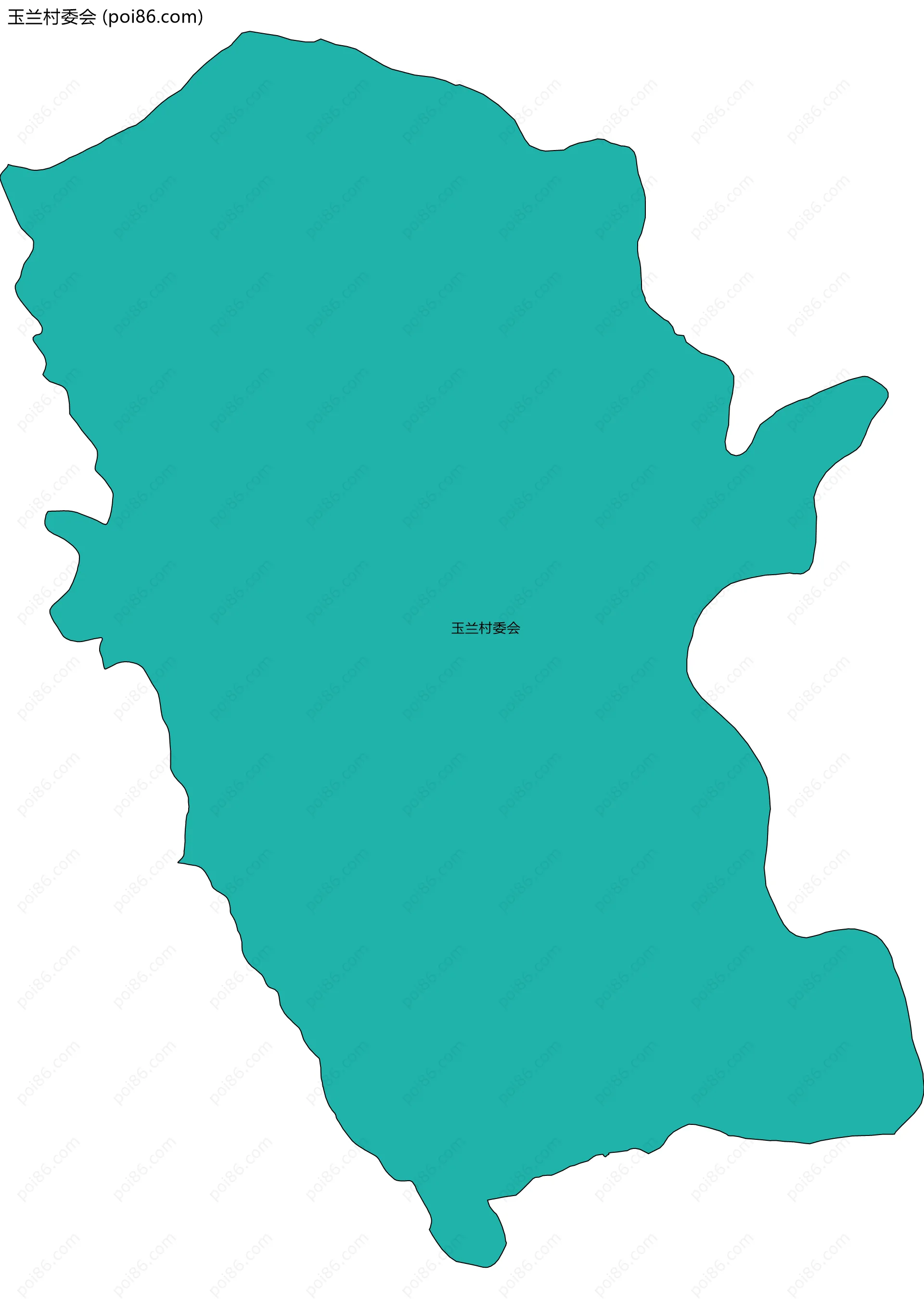玉兰村委会边界地图
