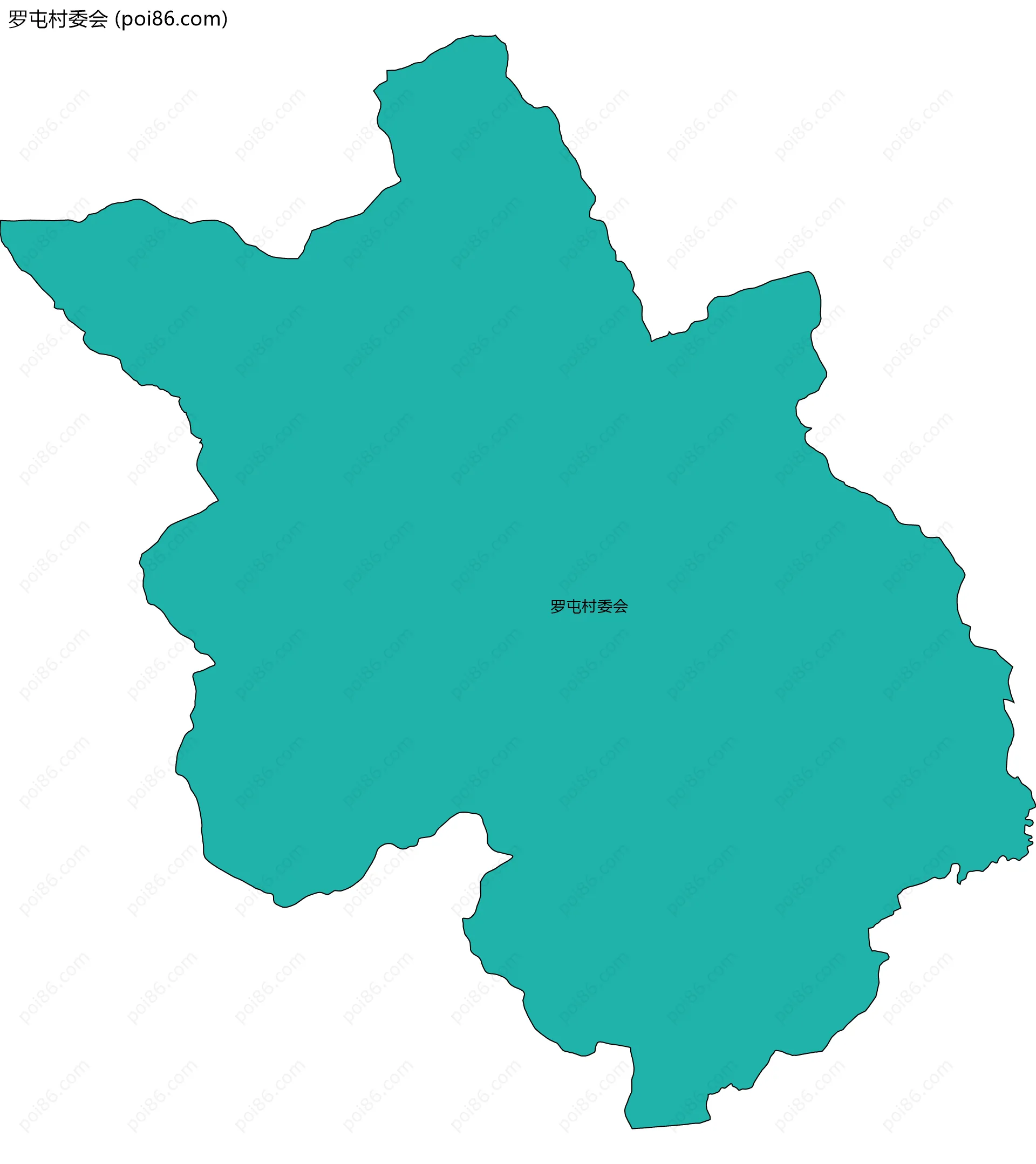 罗屯村委会边界地图