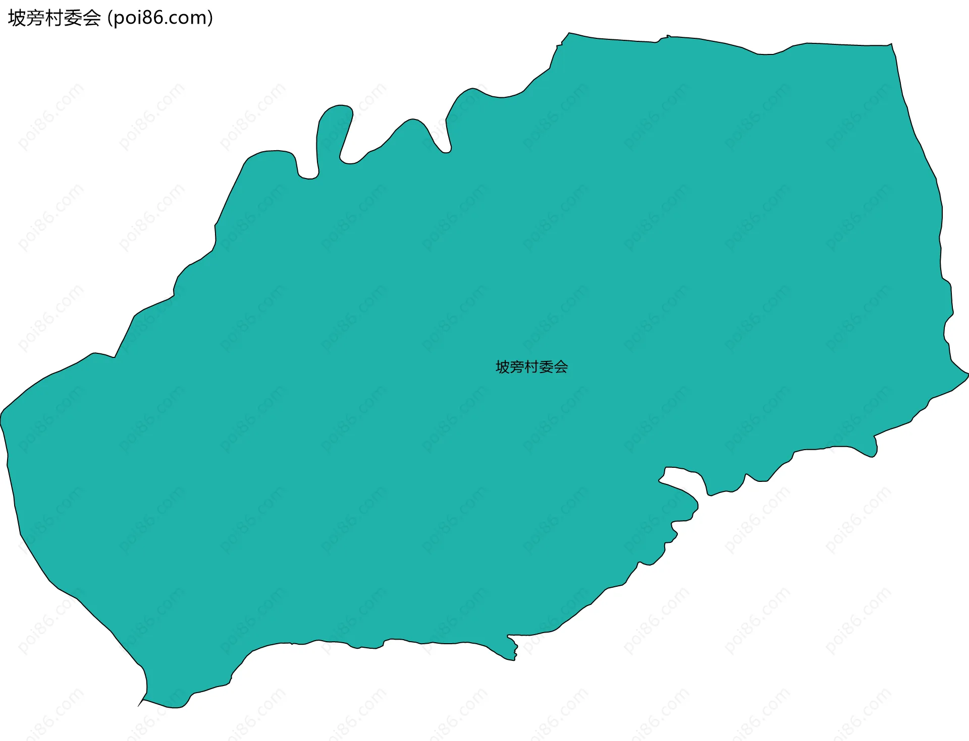 坡旁村委会边界地图