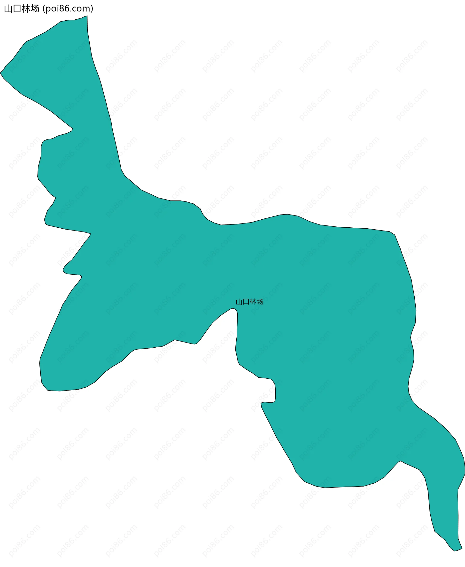 山口林场边界地图
