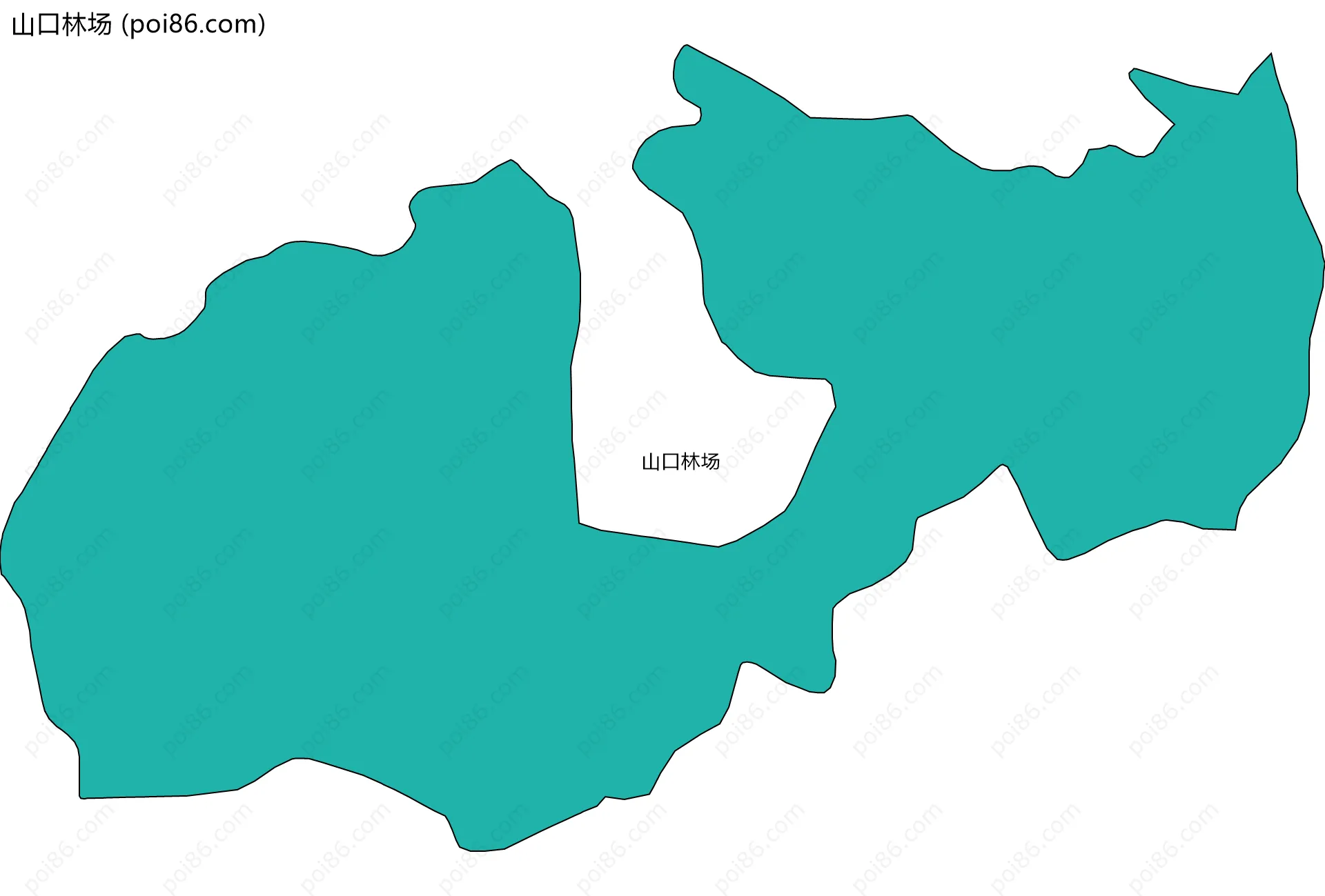 山口林场边界地图