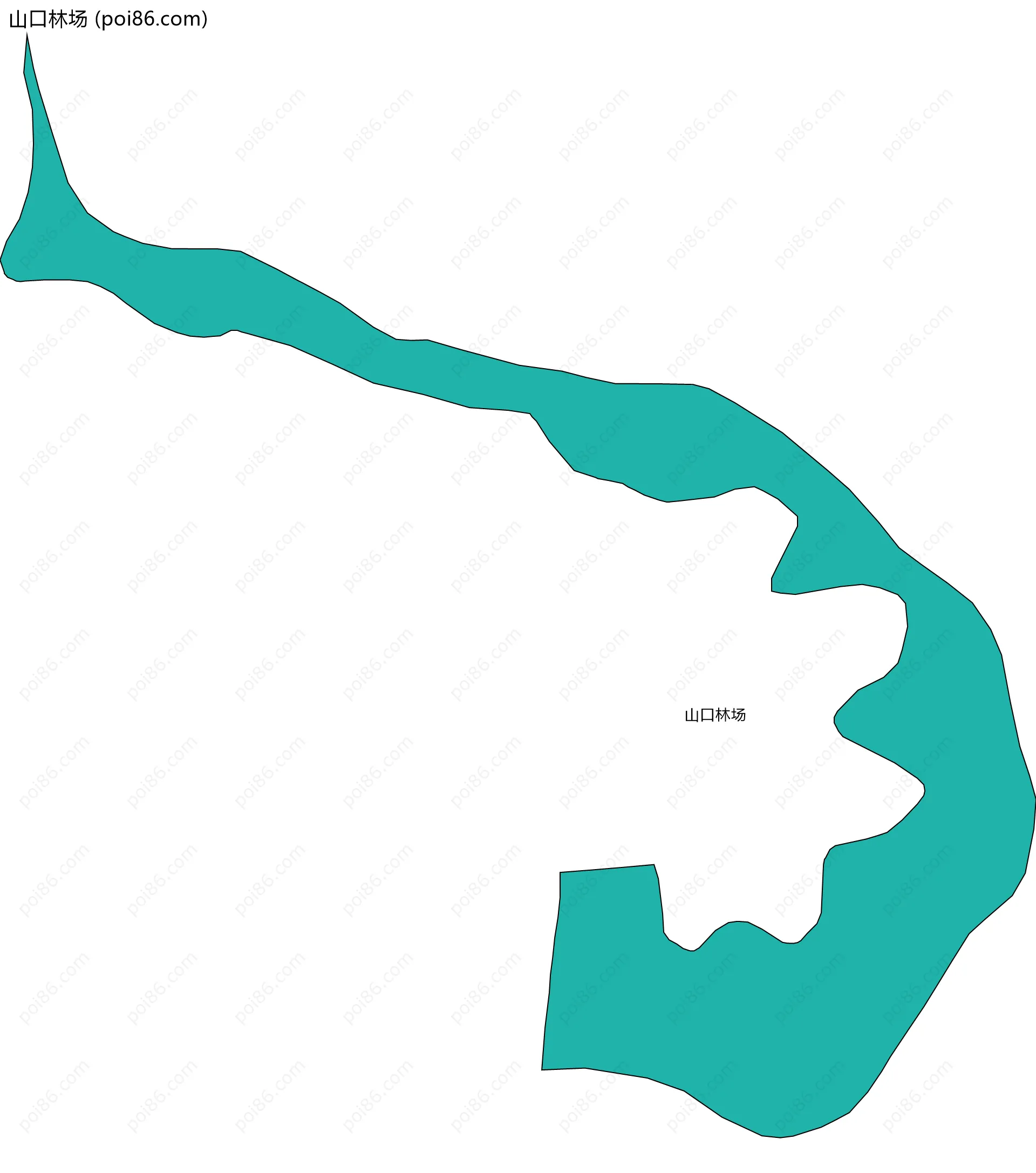 山口林场边界地图