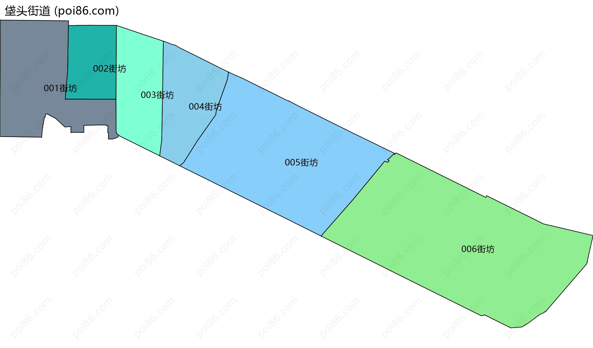 垡头街道边界地图(五级行政区划)