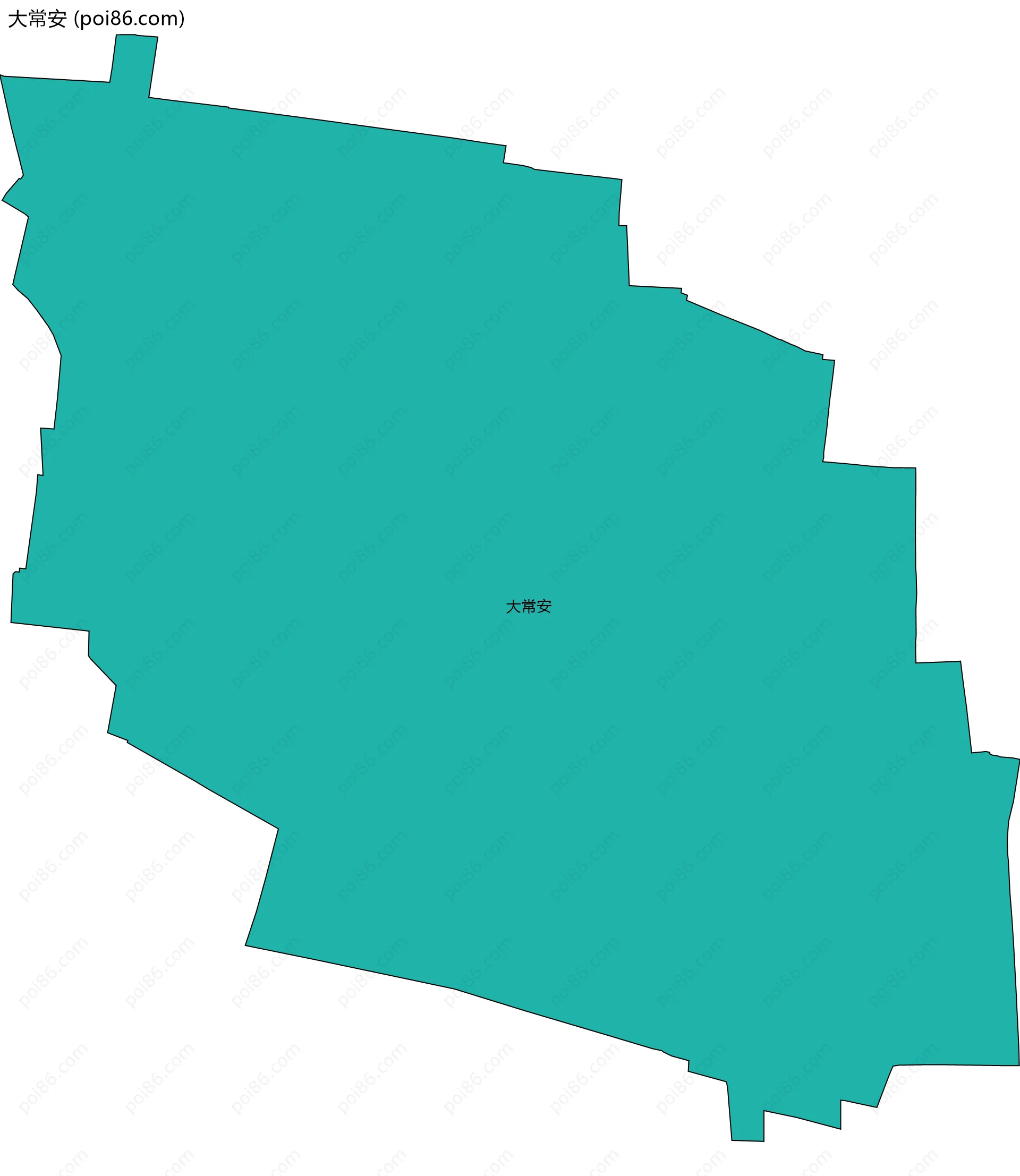 大常安边界地图