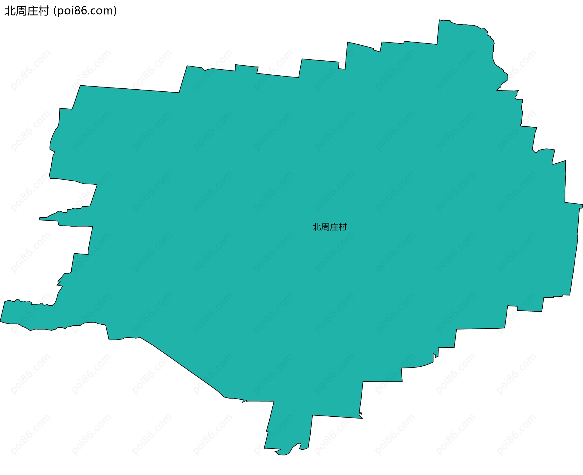 北周庄村边界地图
