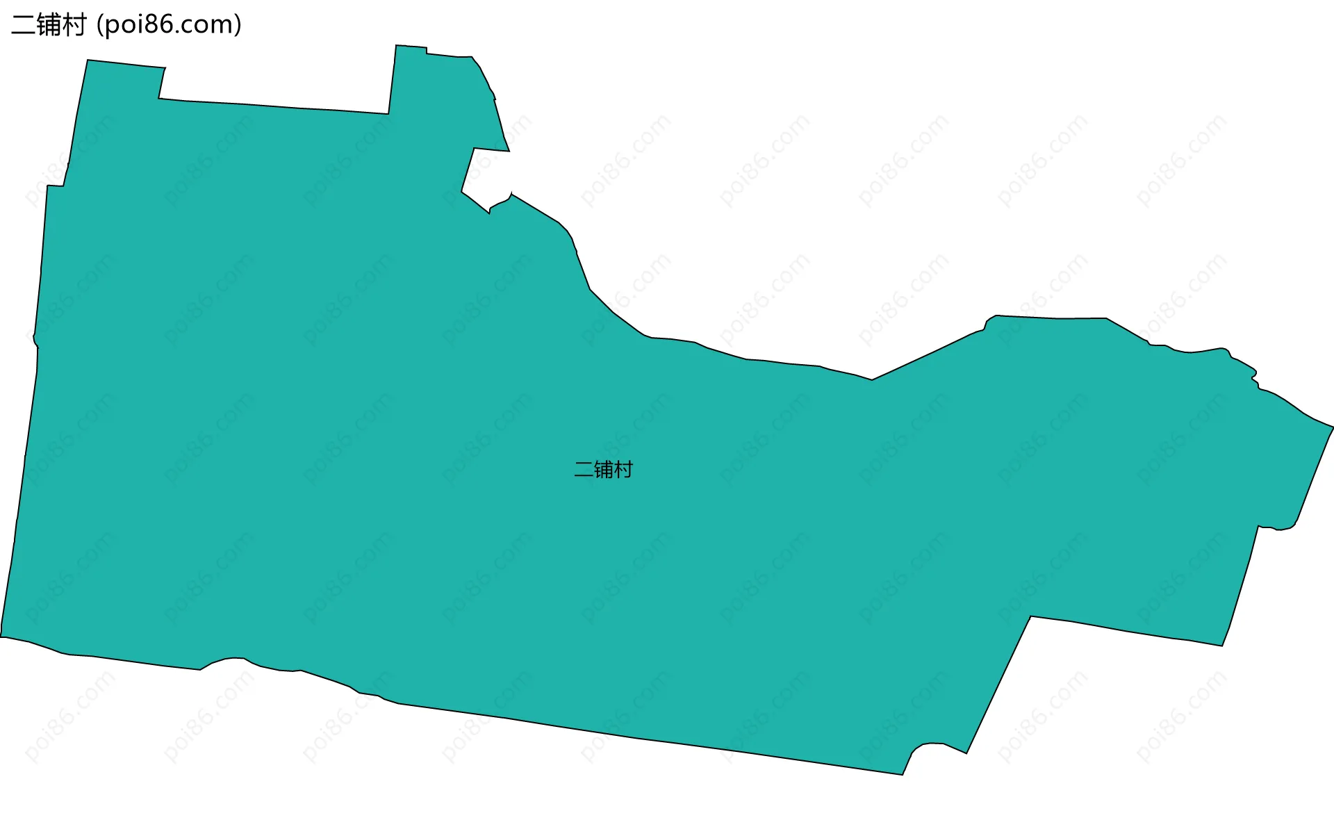 二铺村边界地图