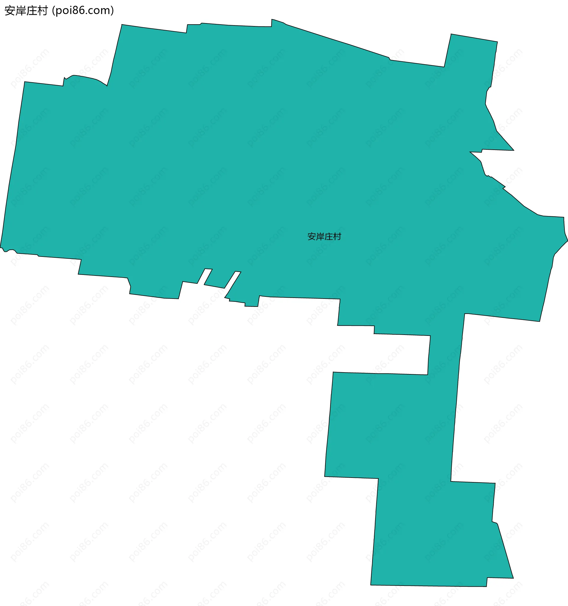 安岸庄村边界地图