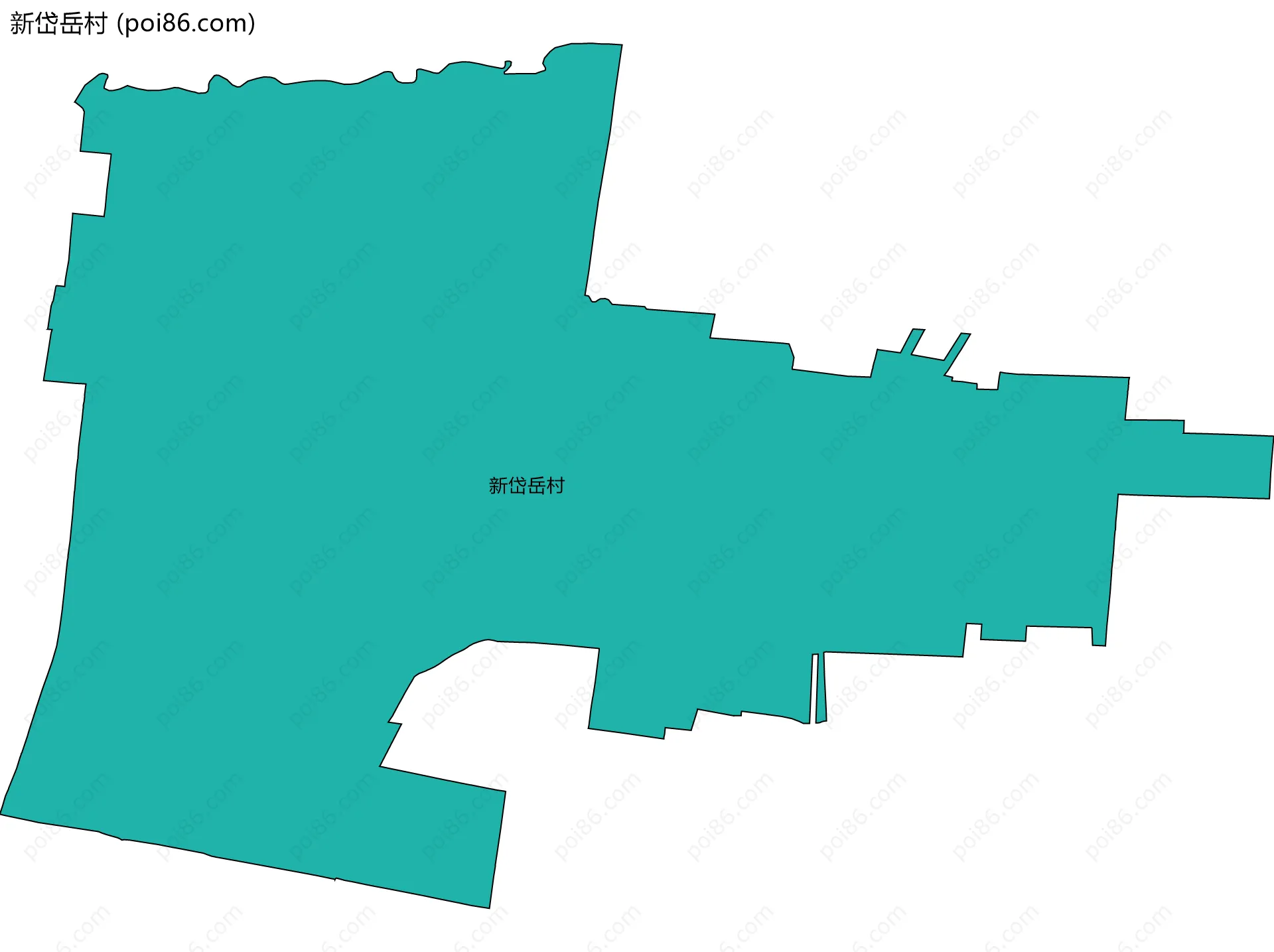 新岱岳村边界地图