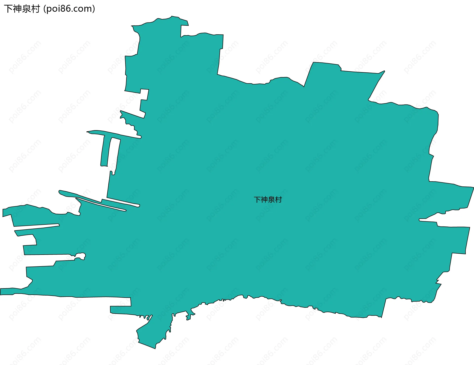 下神泉村边界地图