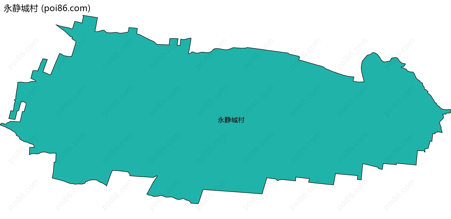 永静城村边界地图