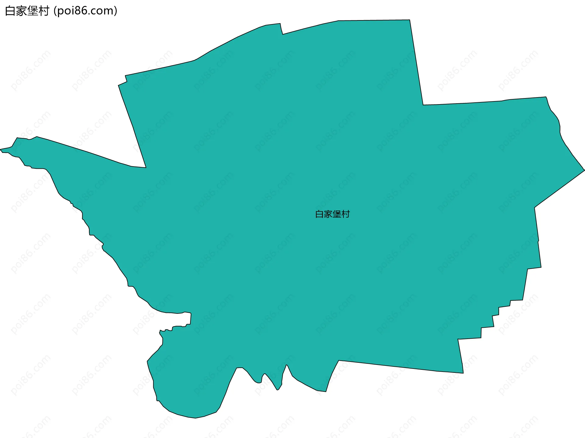 白家堡村边界地图