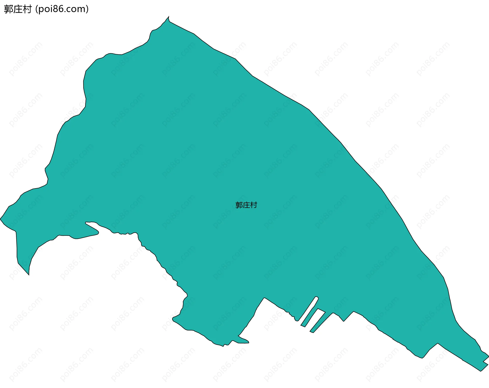 郭庄村边界地图