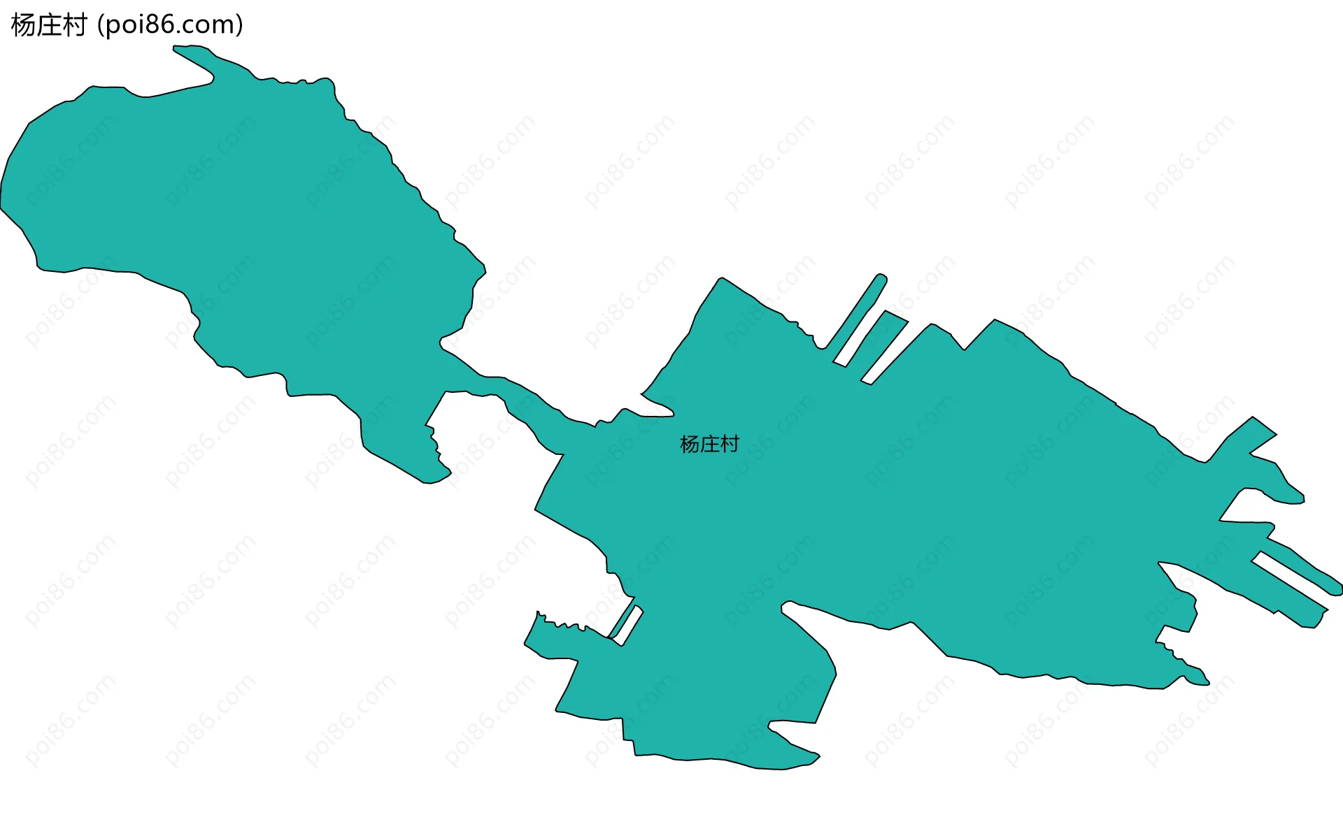 杨庄村边界地图