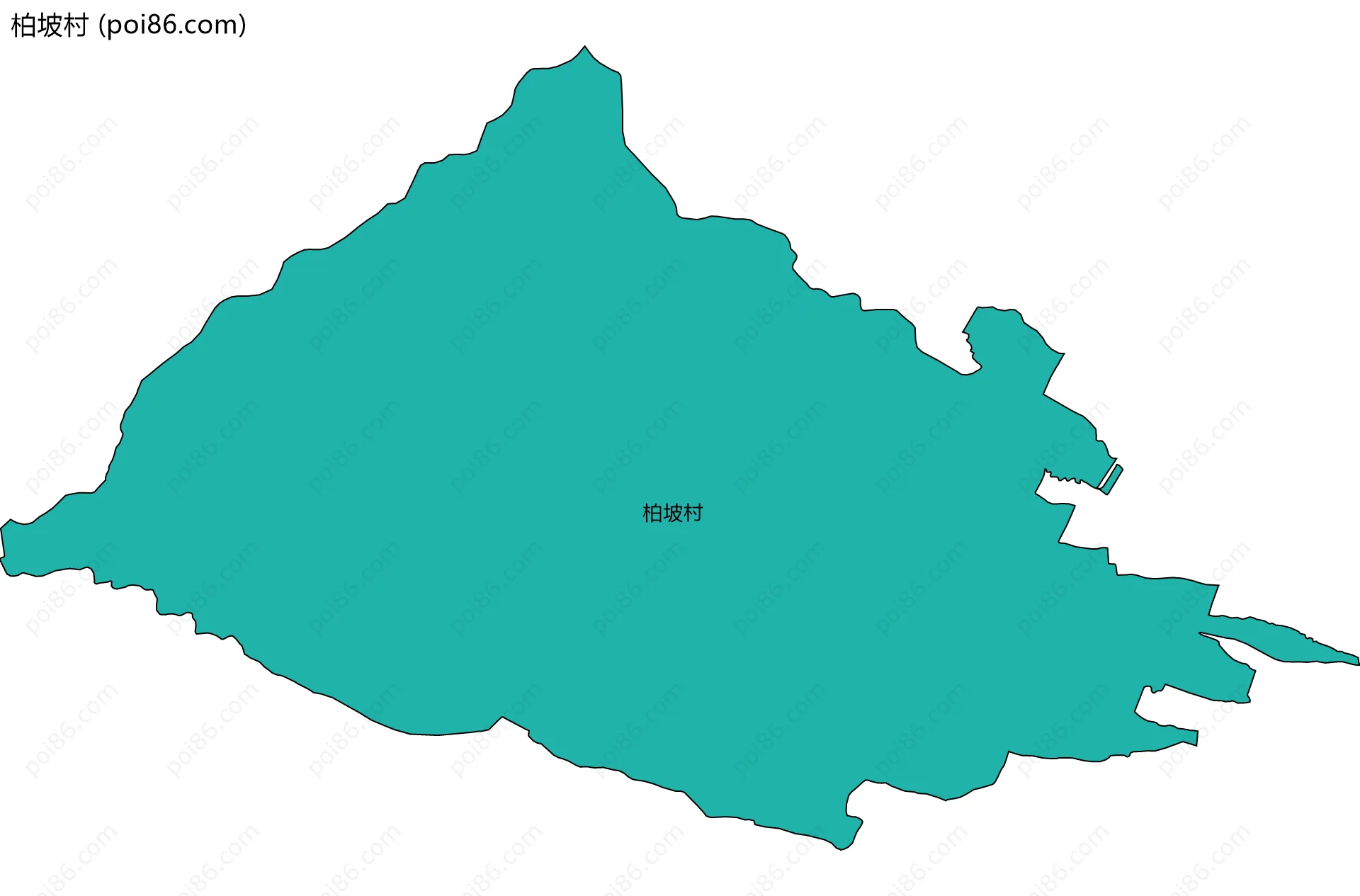 柏坡村边界地图