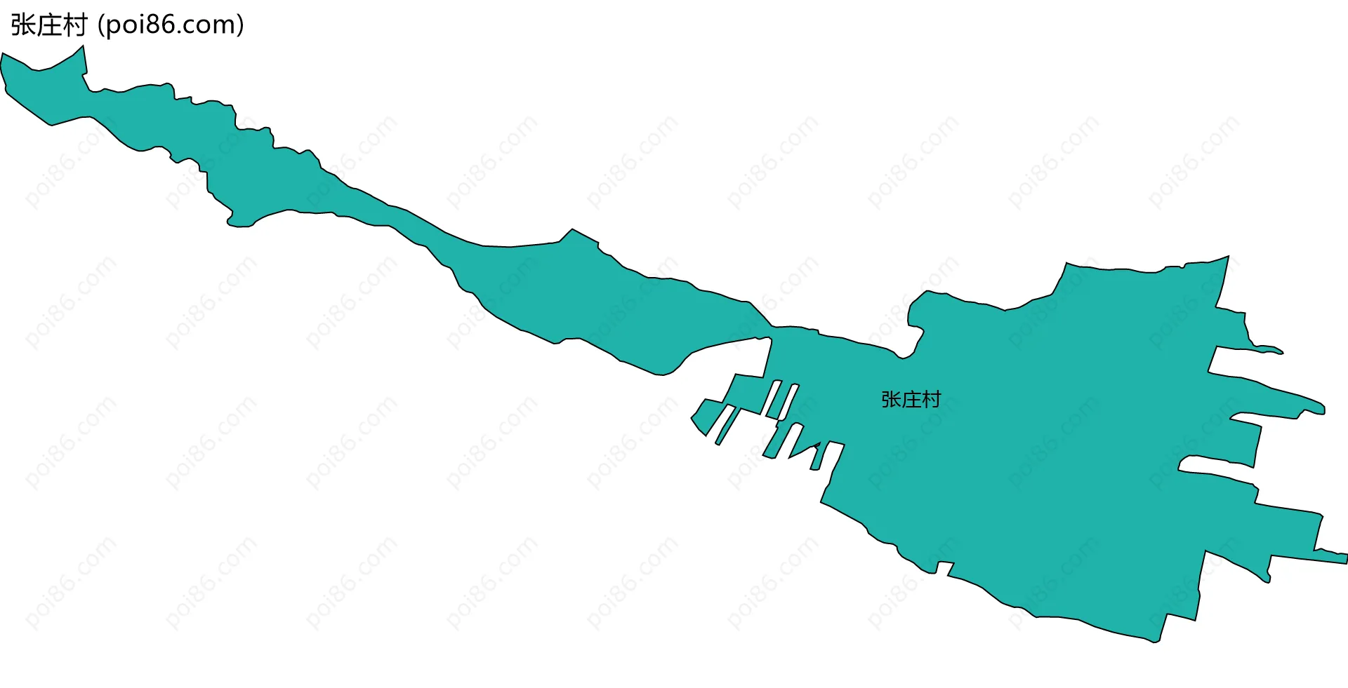 张庄村边界地图