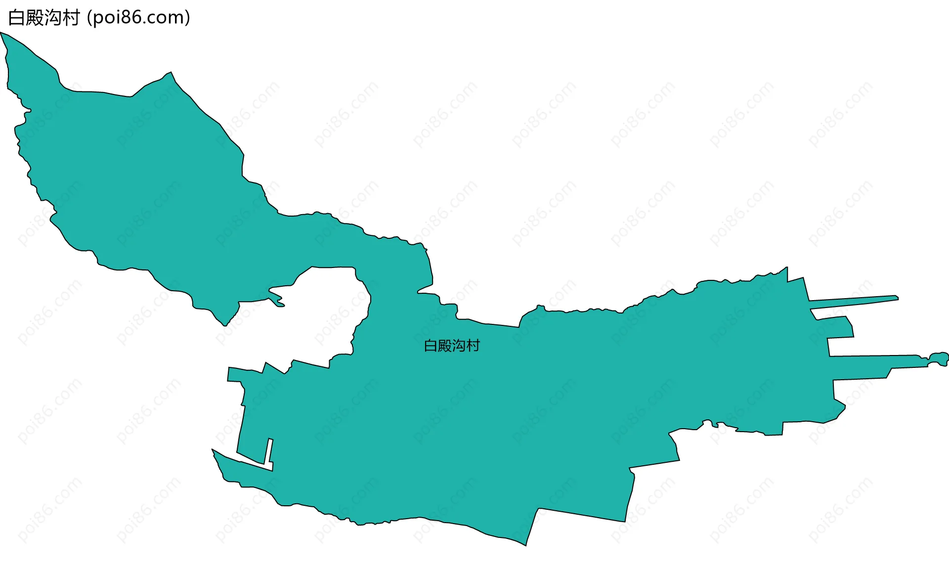 白殿沟村边界地图