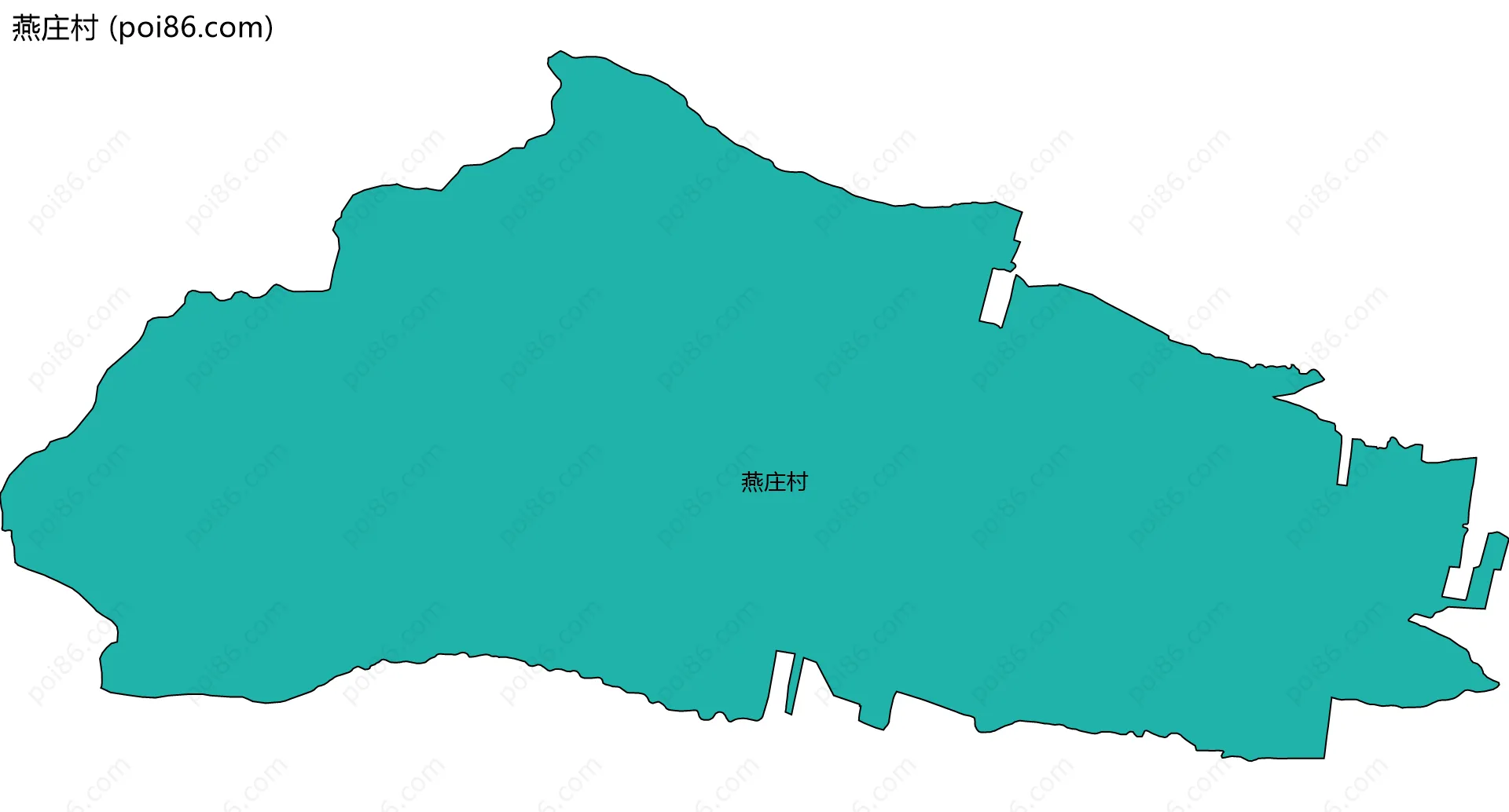 燕庄村边界地图