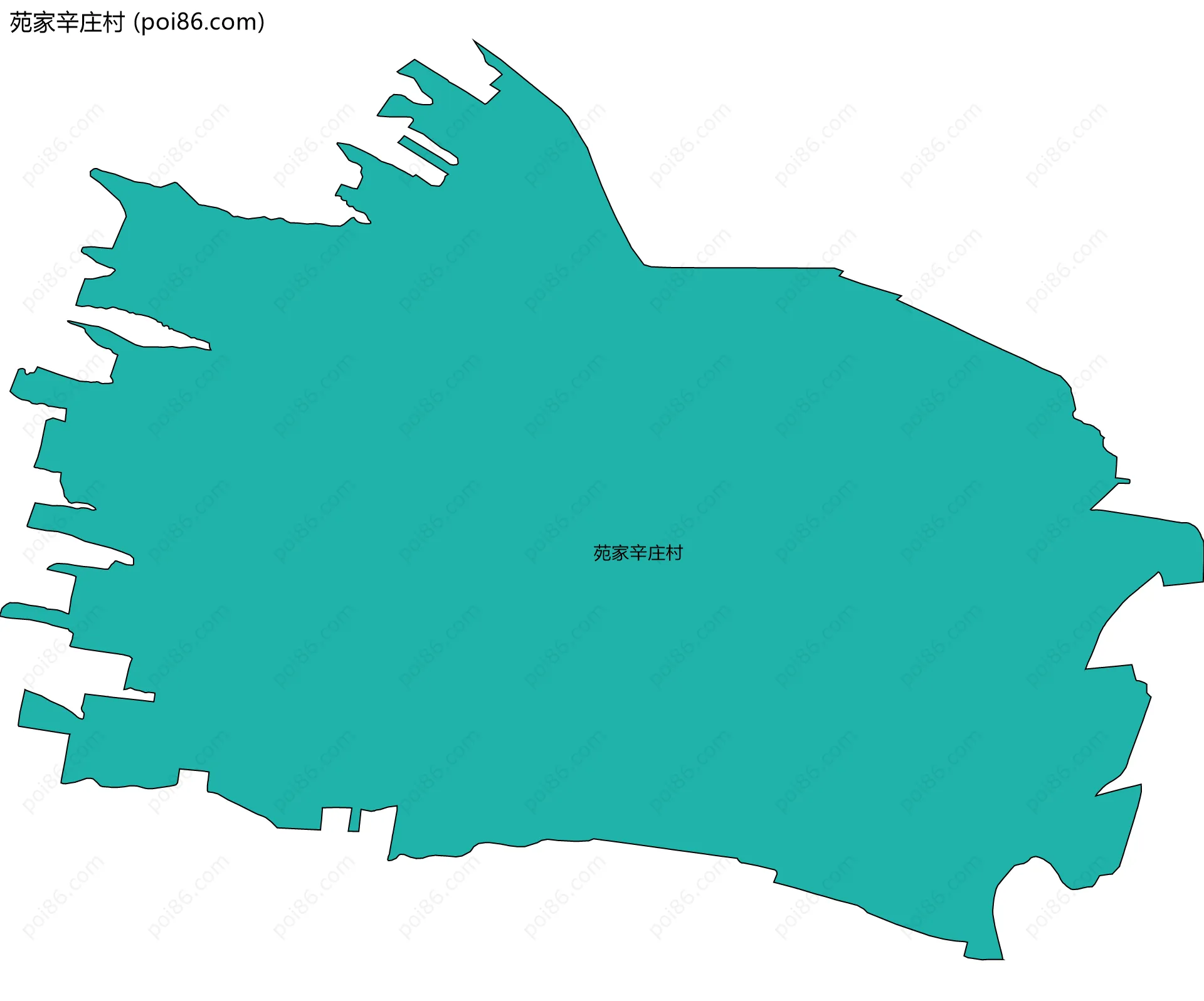 苑家辛庄村边界地图