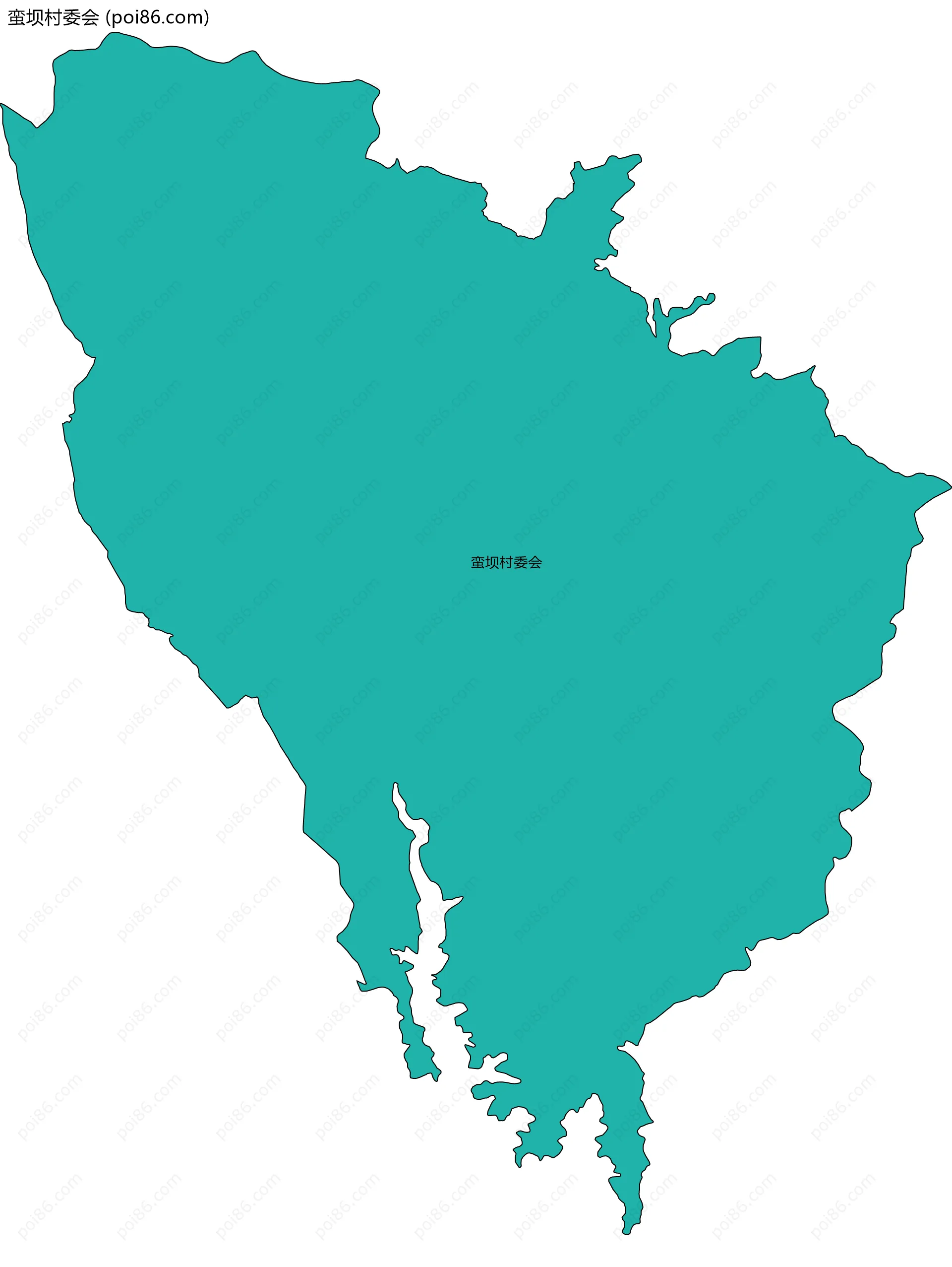 蛮坝村委会边界地图
